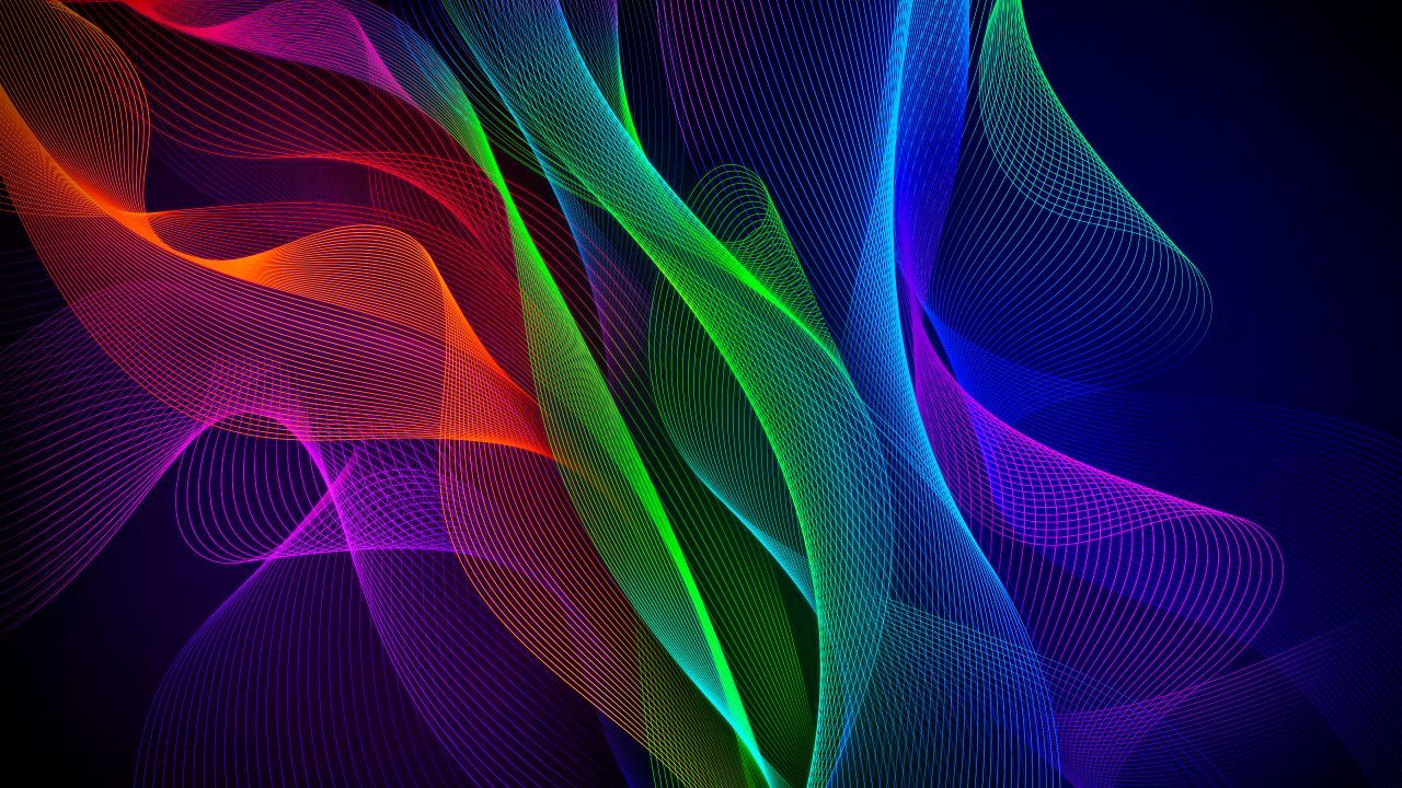 Onde astratte colorate sfumate, 1280x720 HD, Desktop
