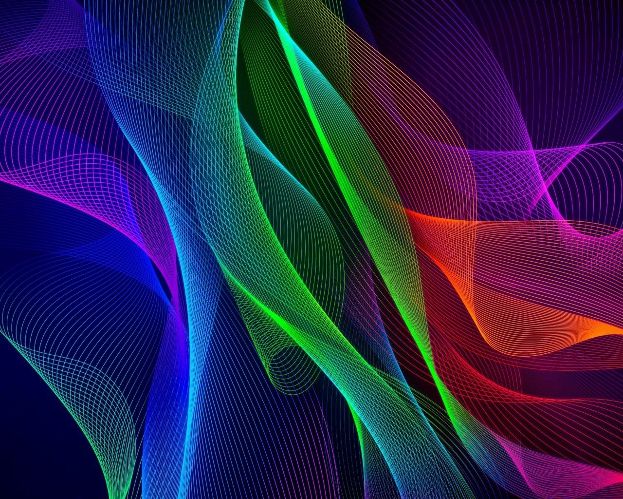 Onde astratte multicolori arcobaleno, 1280x1024 HD, Desktop