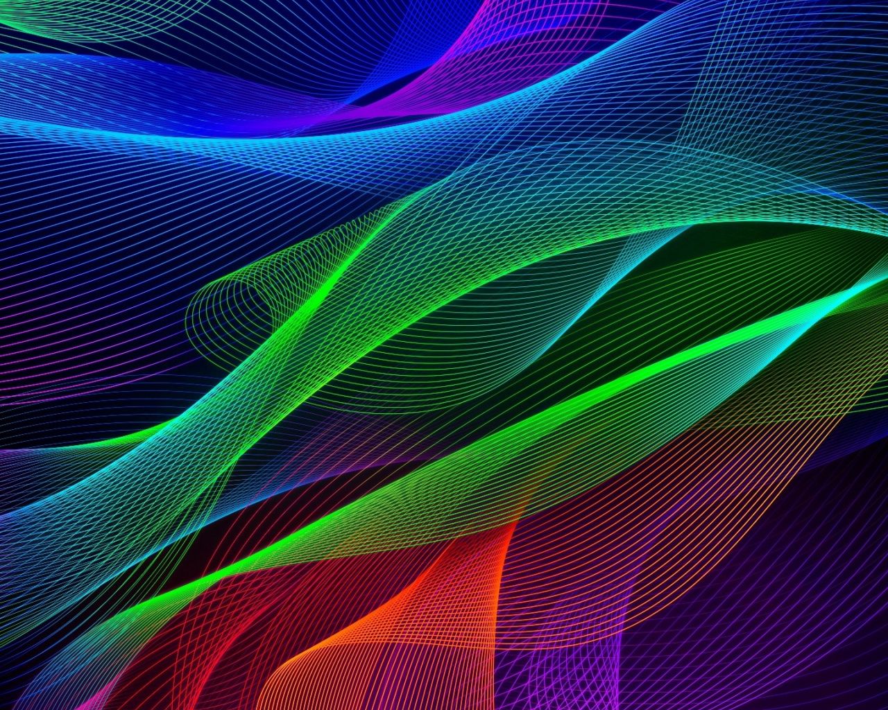 Linee astratte colorate ondulate, 1280x1024 720p, Laptop
