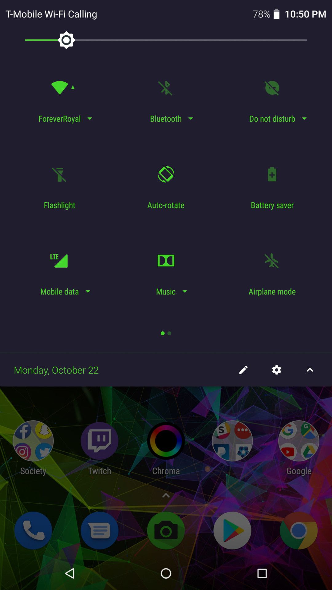 Schermata Android logo Razer verde, 1080x1920 Verticale, Telefono