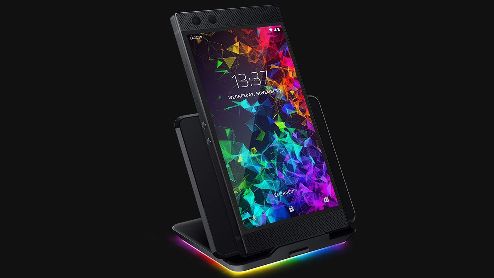 Razer Phone su dock RGB, 1600x900 HD Ready, Desktop