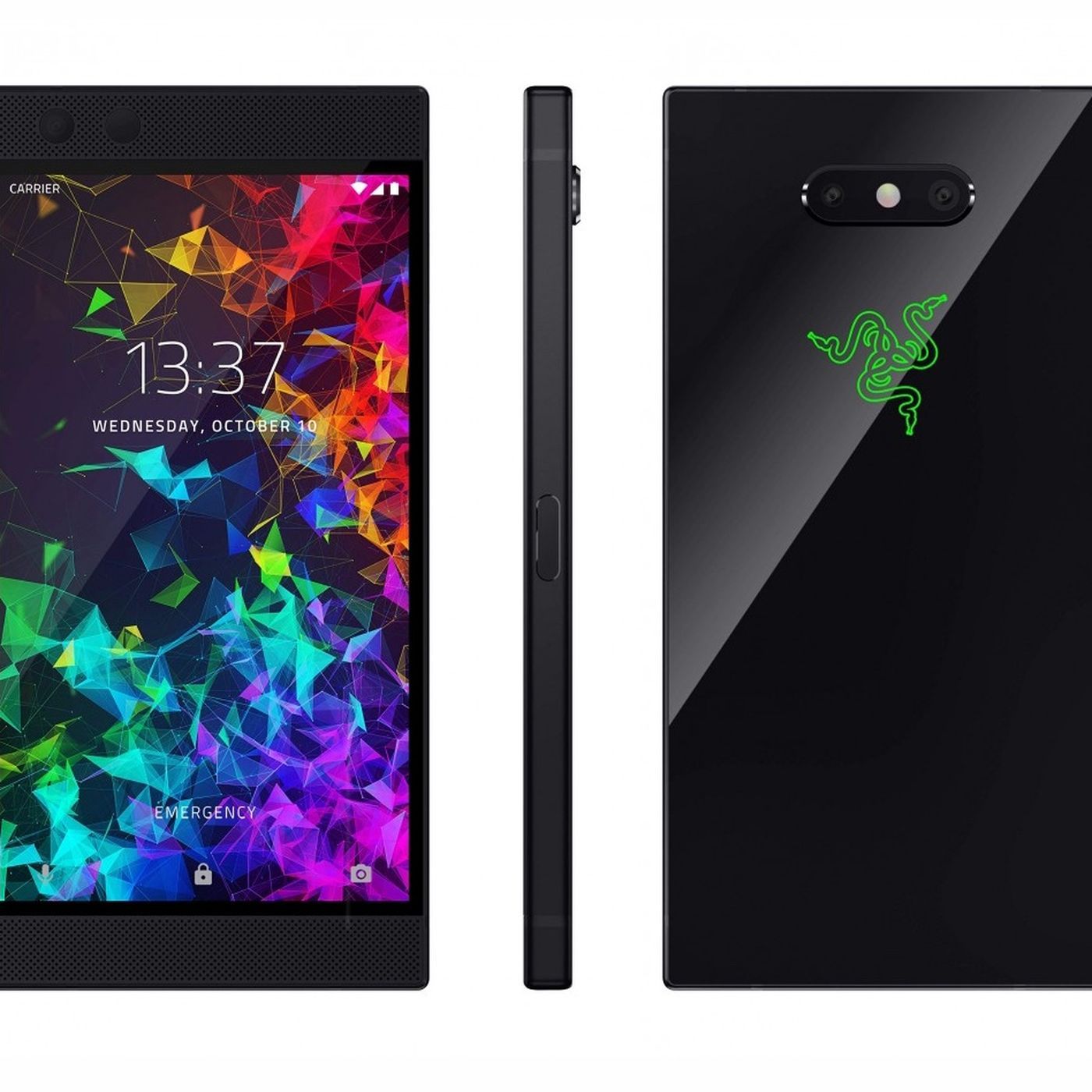 Razer Phone logo verde nero, 1400x1400 720p, PC