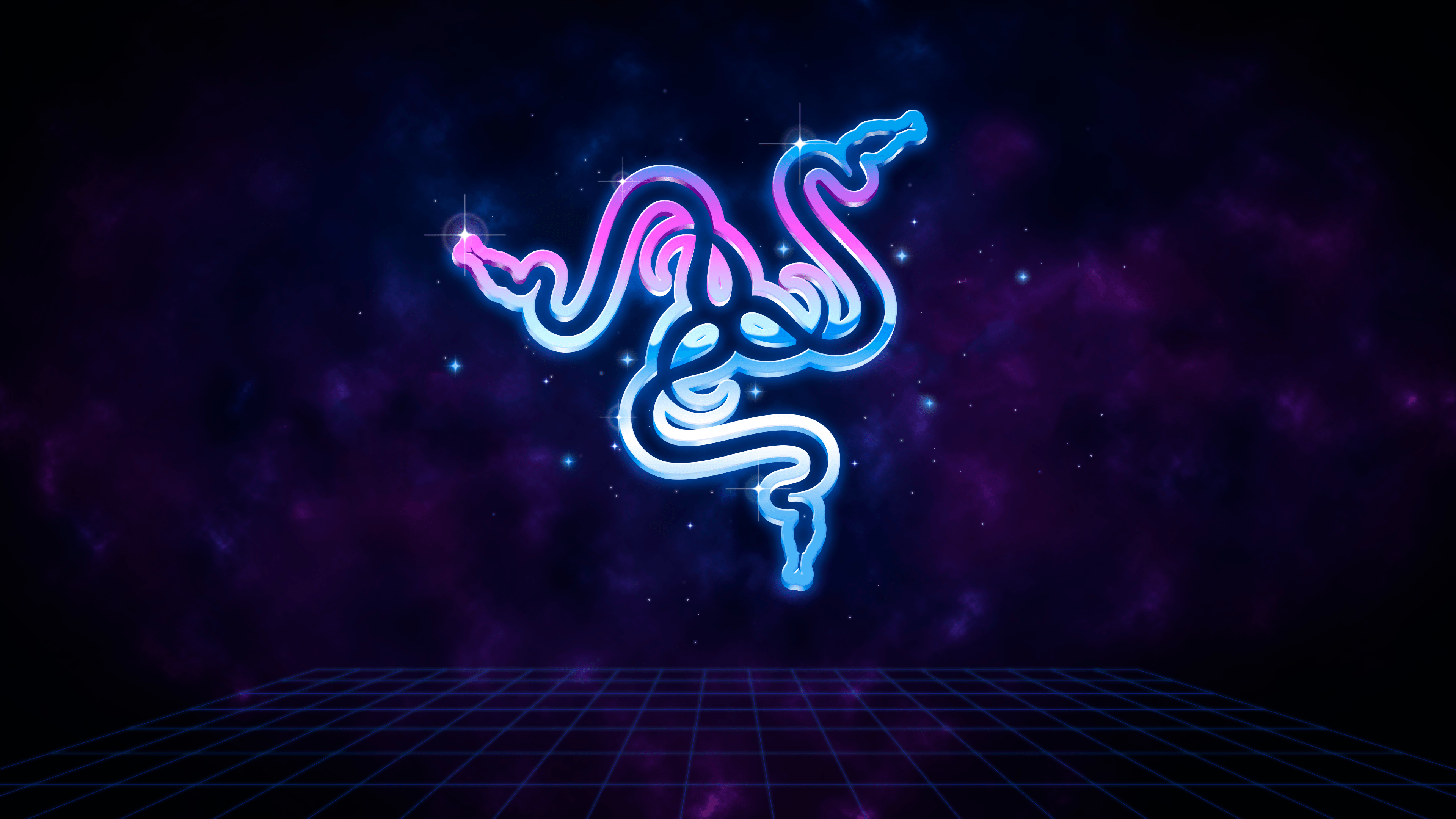 Logo Razer neon serpente, 3840x2160 UHD, Monitor 4K