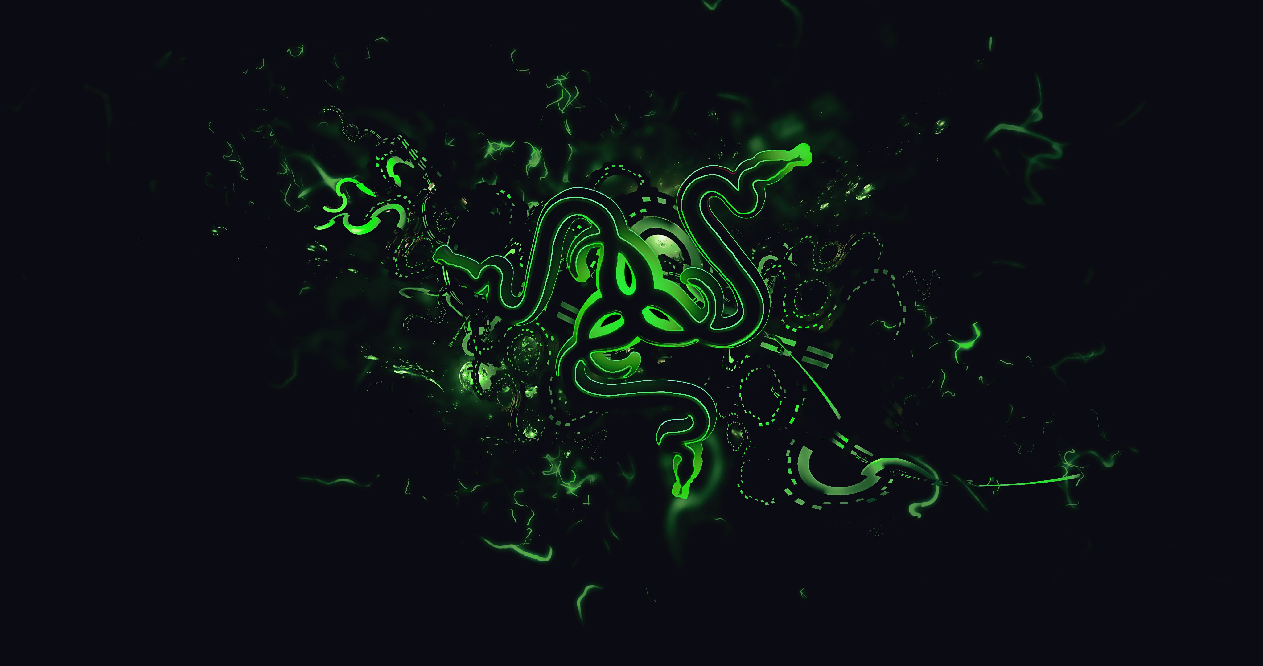 Logo Razer verde astratto, 4096x2160 Ultra HD, 4K TV