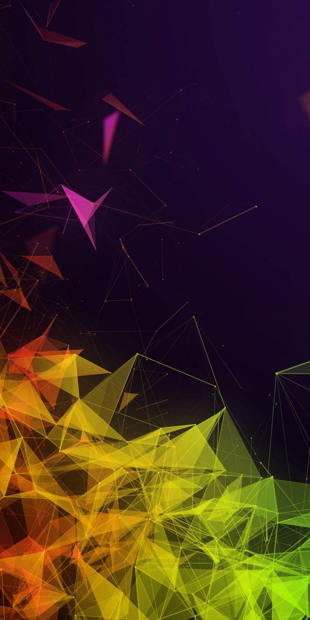 Poligoni astratti geometrici colorati, 1080x2160 Full HD Verticale, Smartphone