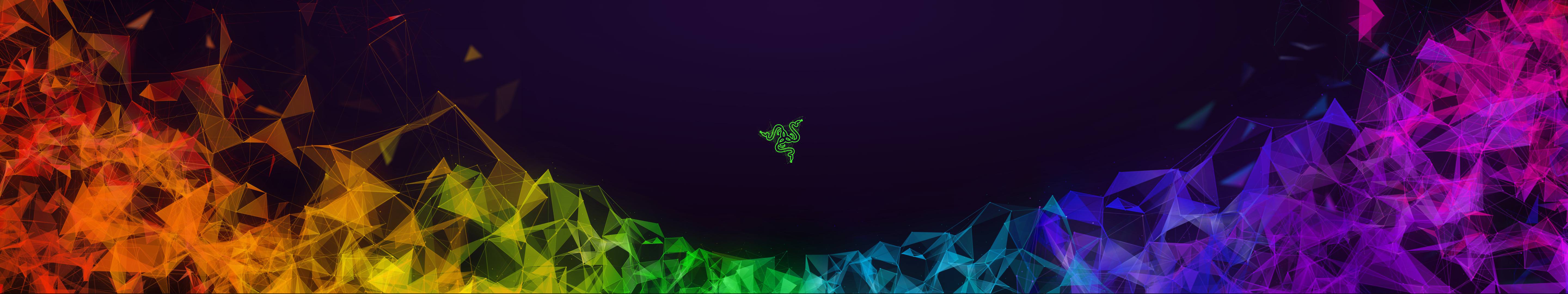 Logo Razer fumo colorato, 5760x1080 Ultrawide, Dual Monitor