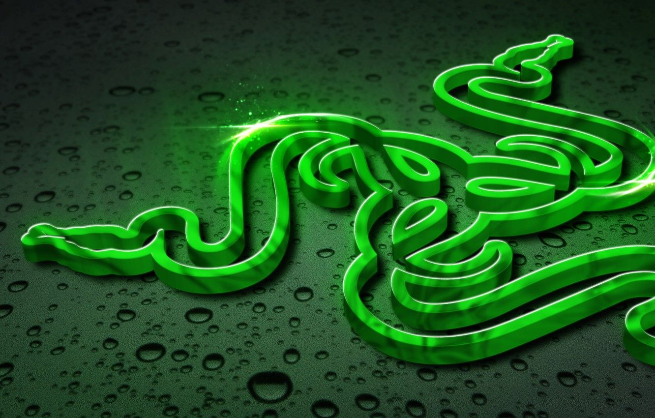Logo Razer verde neon, 1332x850 HD, Desktop