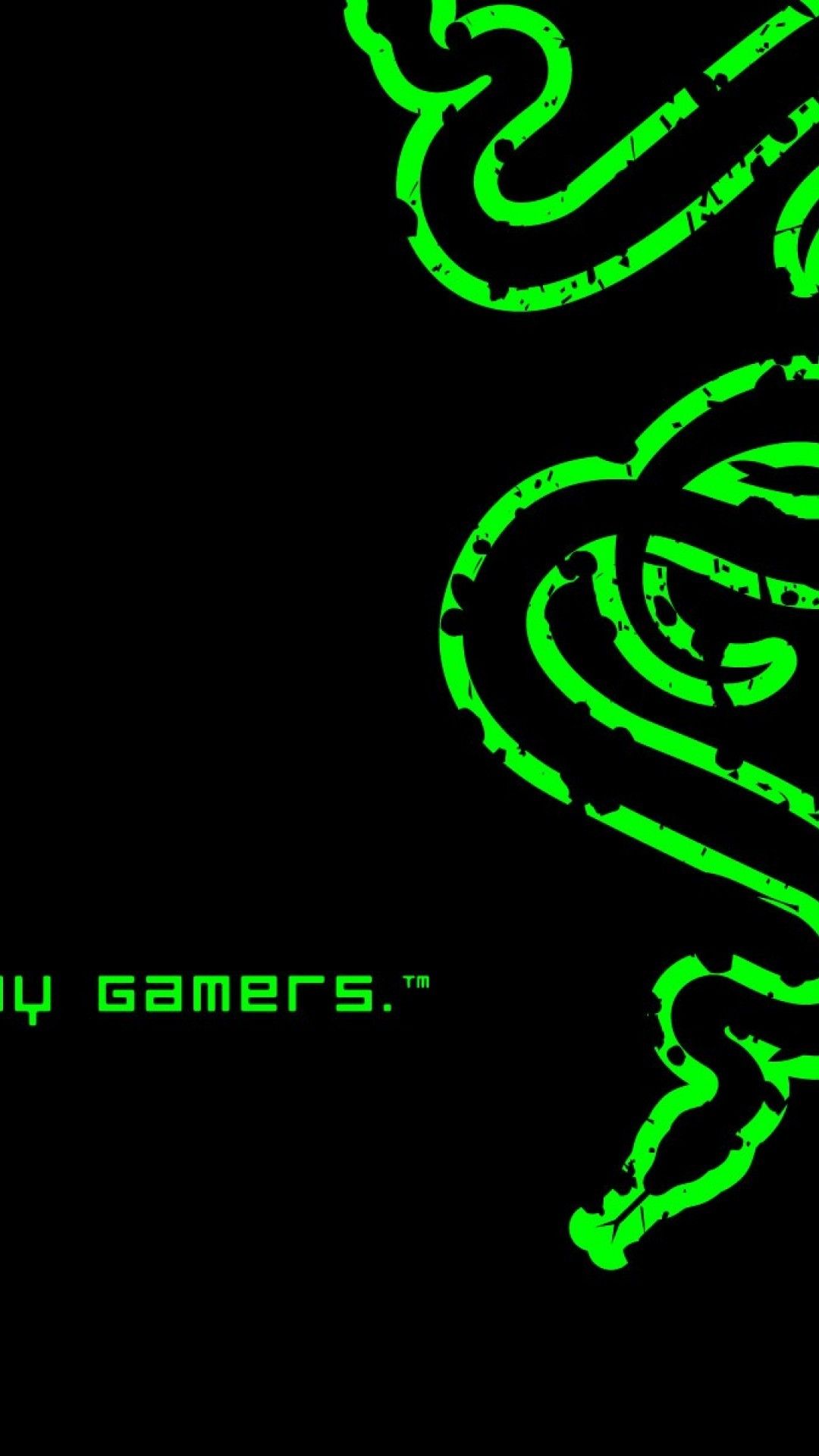 Logo Razer verde nero, 1080x1920 Verticale, Samsung Galaxy