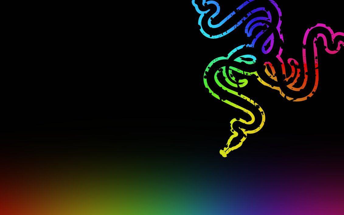 Logo Razer arcobaleno nero, 1131x707 HD, PC Desktop