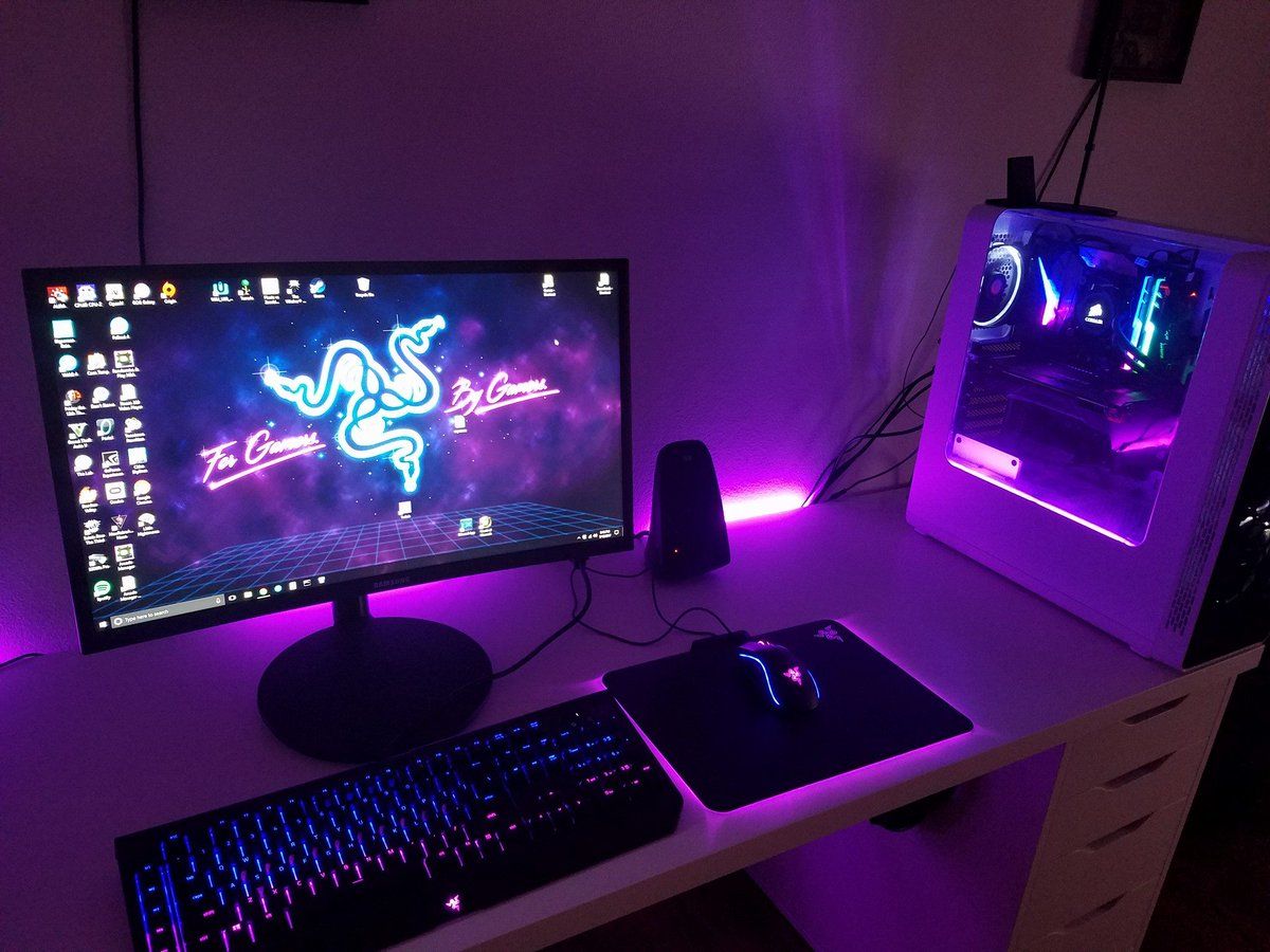 Setup gaming Razer viola, 1200x900 HD, PC
