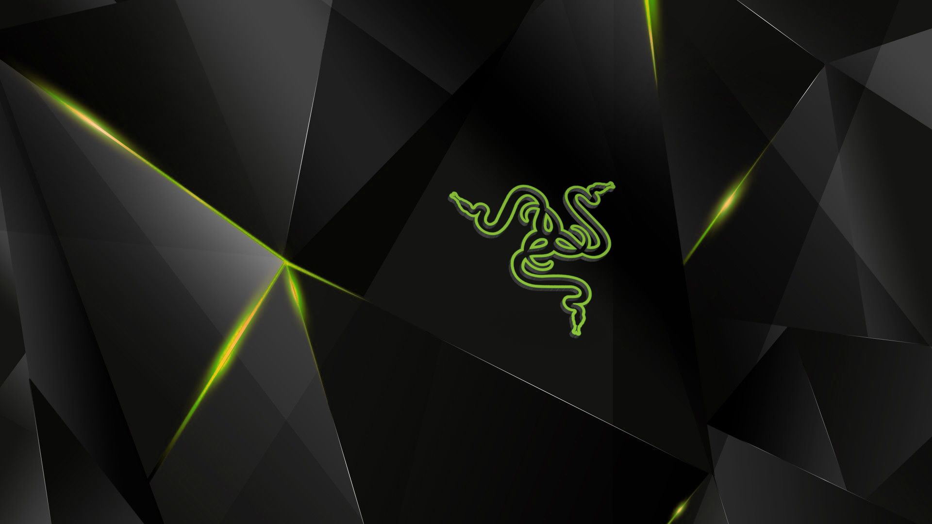 Logo Razer verde su nero, 1920x1080 1080p, Desktop