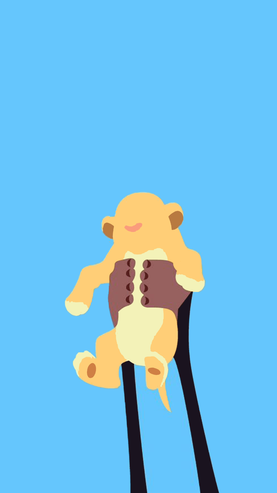 Simba Re Leone sollevato, 1080x1920 Full HD Verticale, iPhone
