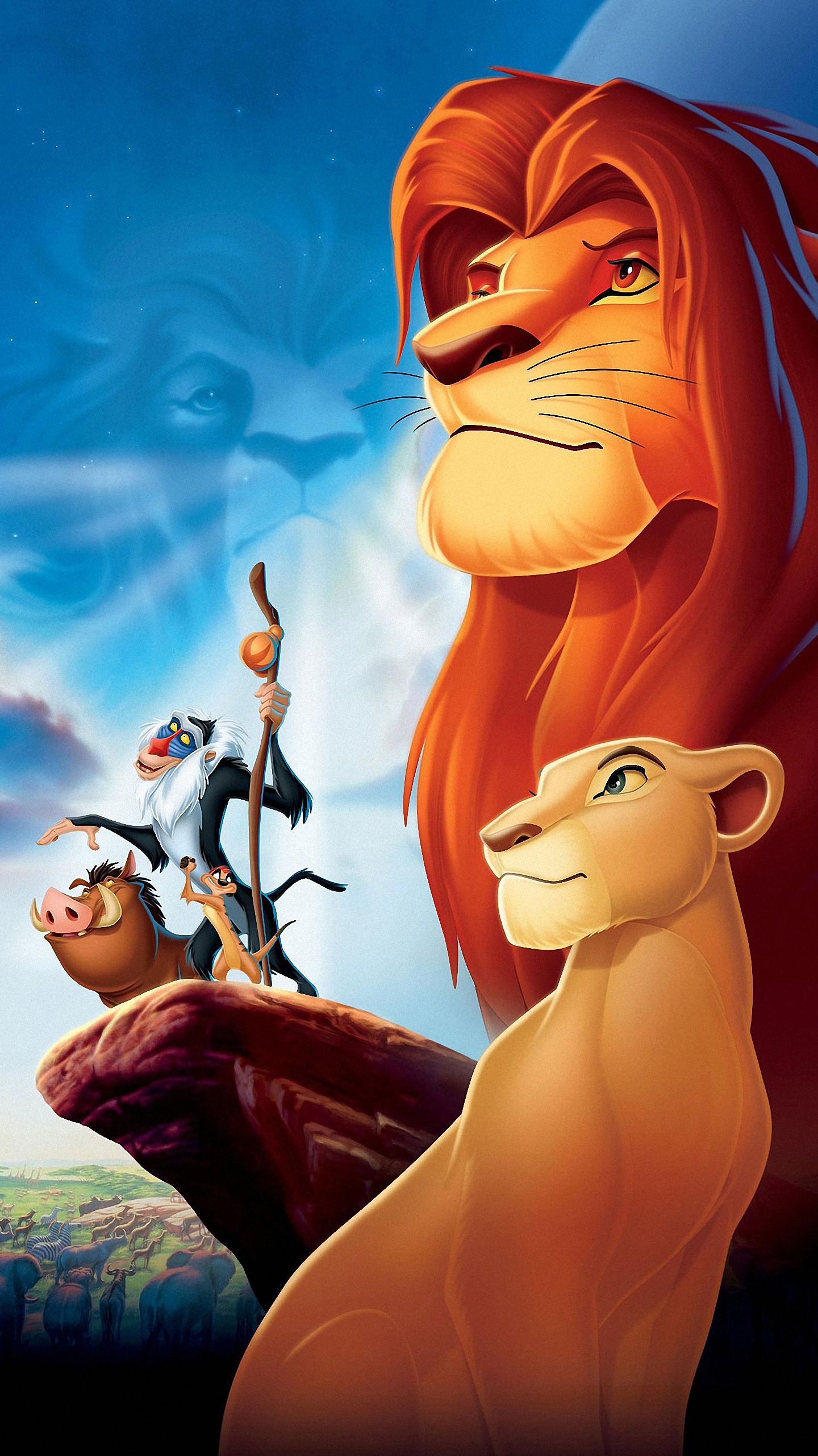 Il Re Leone personaggi Disney, 1440x2560 Full HD Verticale, iPhone