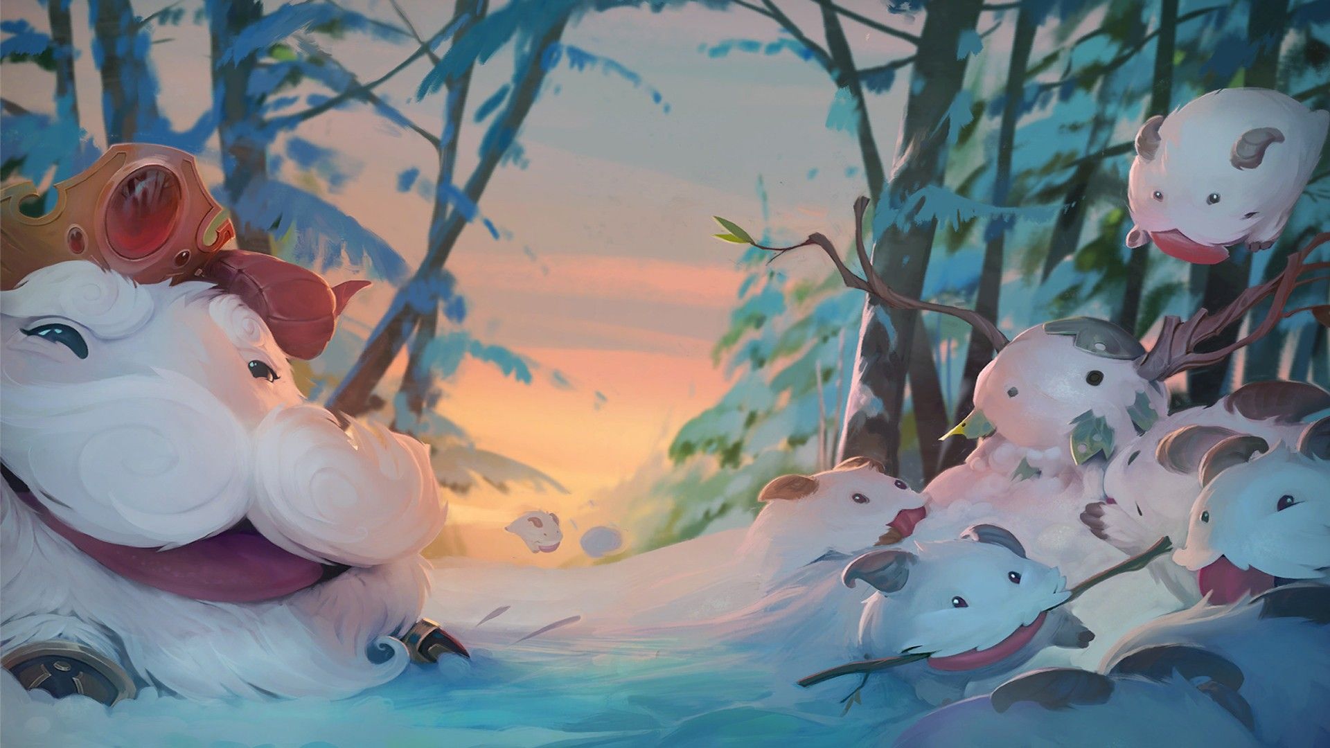 Poro re foresta innevata, 1920x1080 1080p, PC Desktop