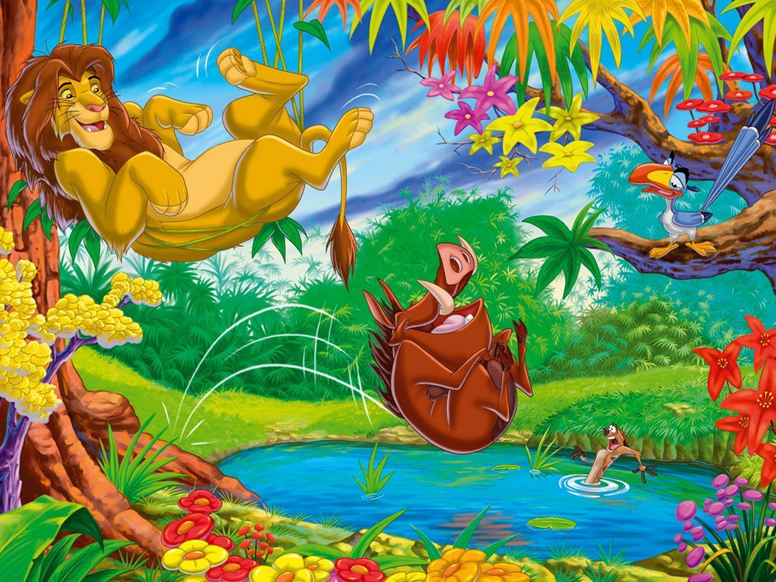 Simba, Pumbaa e Timon giungla, 1600x1200 HD Ready, Laptop