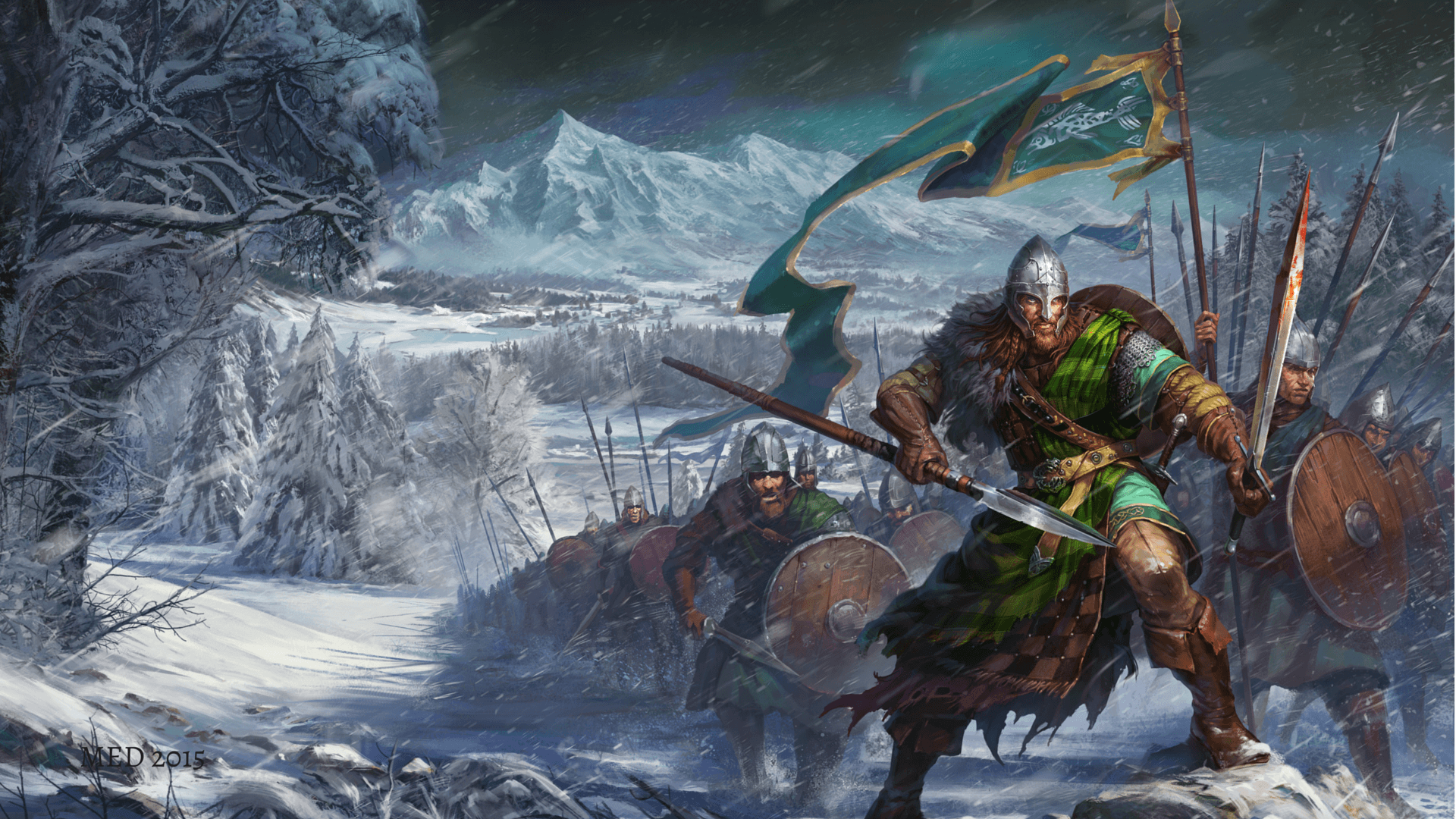 Re medievale guerrieri neve, 1920x1080 1080p, PC