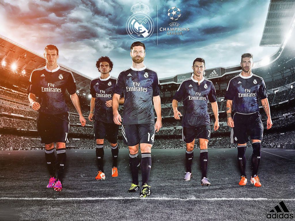 Giocatori Real Madrid divisa nera, 1024x768 HD, Laptop