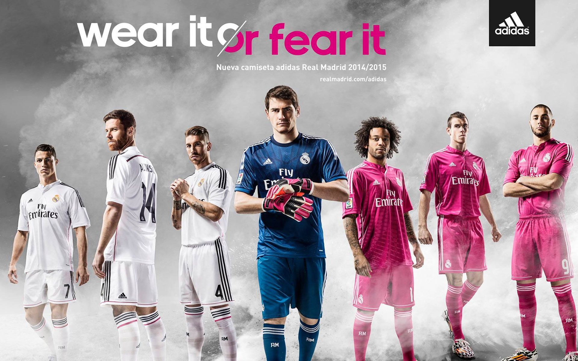 Real Madrid maglie Adidas 2014-15, tre strisce, 1920x1200 Full HD+ WUXGA, PC