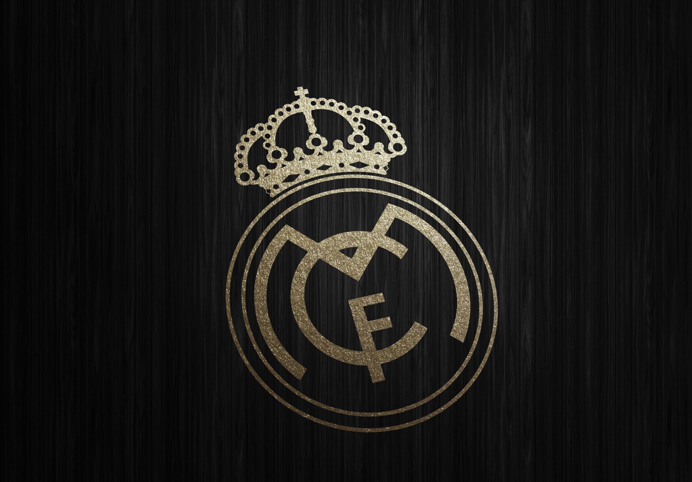 Logo Real Madrid oro, 2300x1600 alta risoluzione, PC Desktop