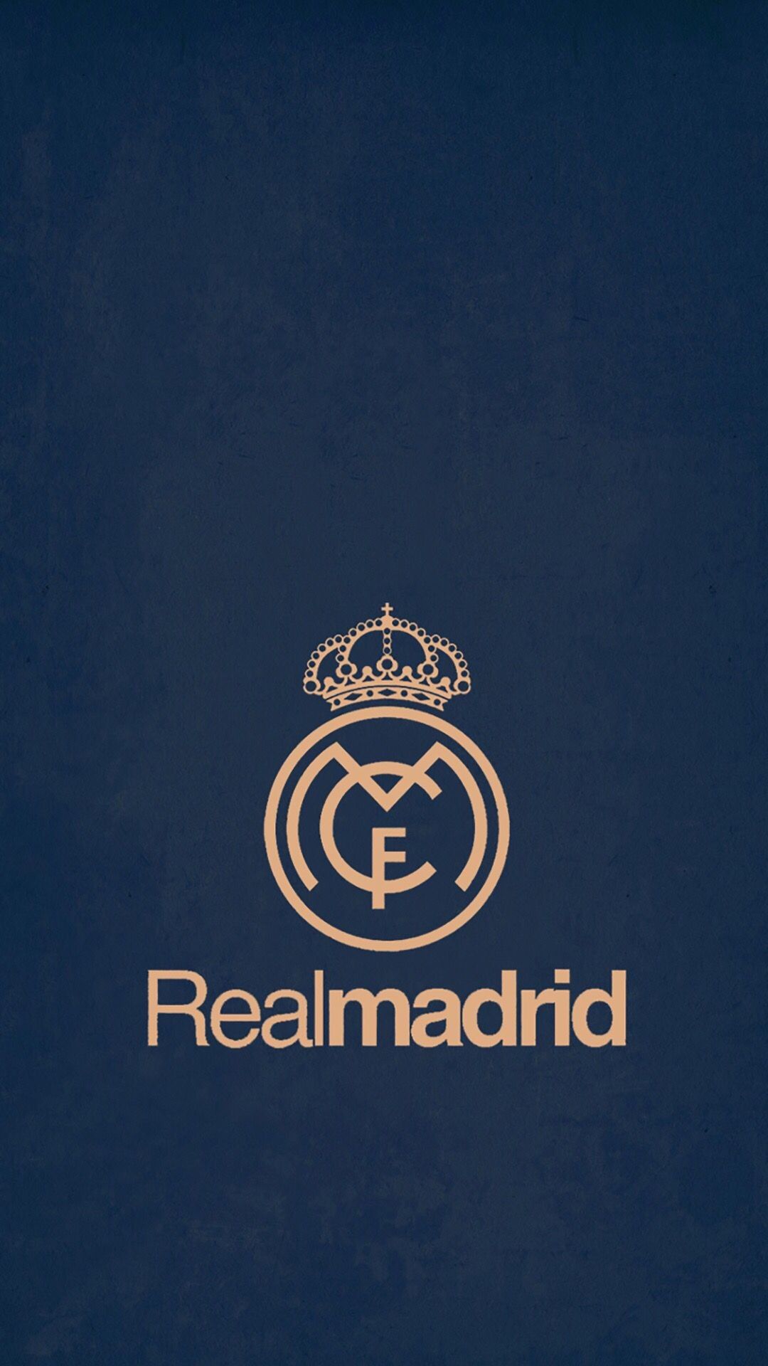 Logo Real Madrid sfondo blu, Liga spagnola, 1080x1920 Full HD Verticale, iPhone