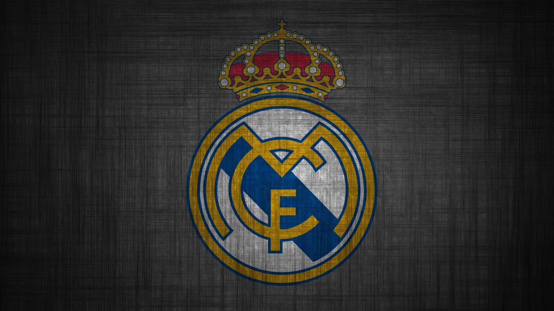 Logo Real Madrid grigio, 1920x1080 Full HD, Desktop