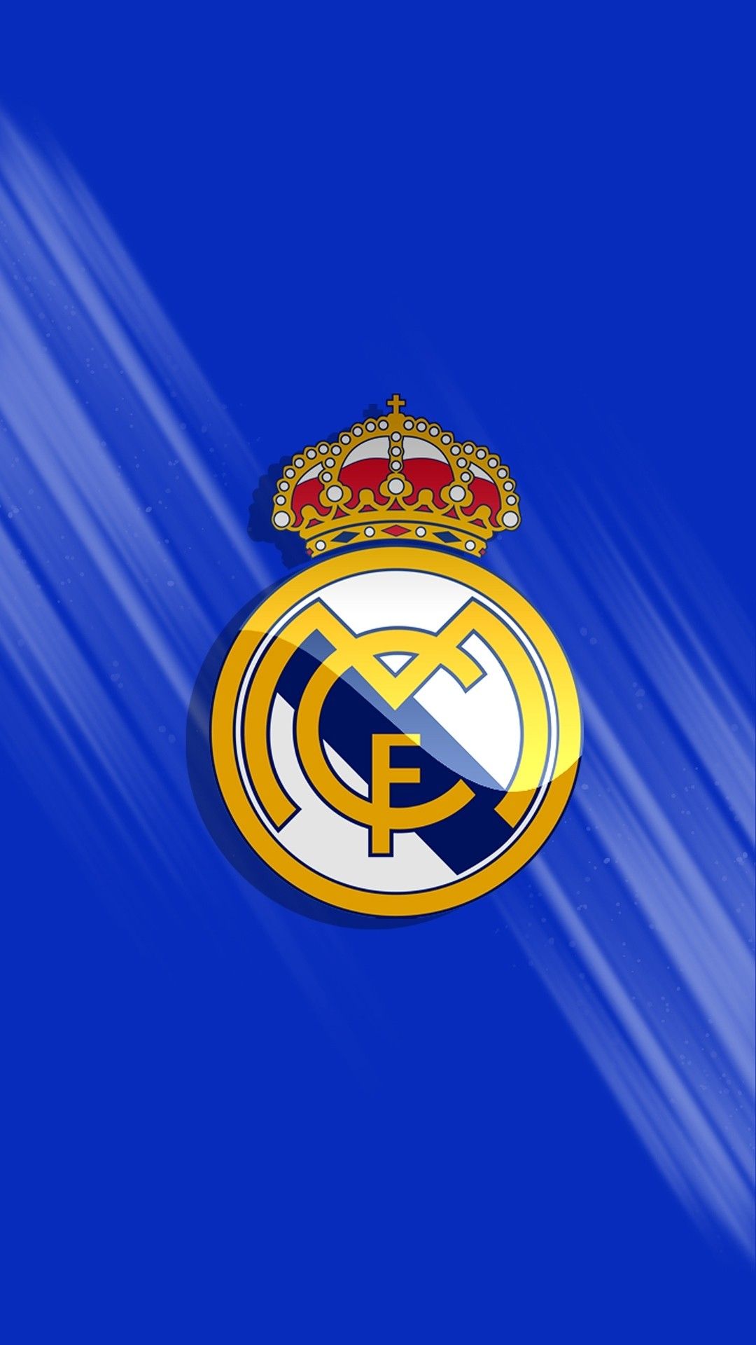Logo Real Madrid su blu, 1080x1920 Verticale, Telefono