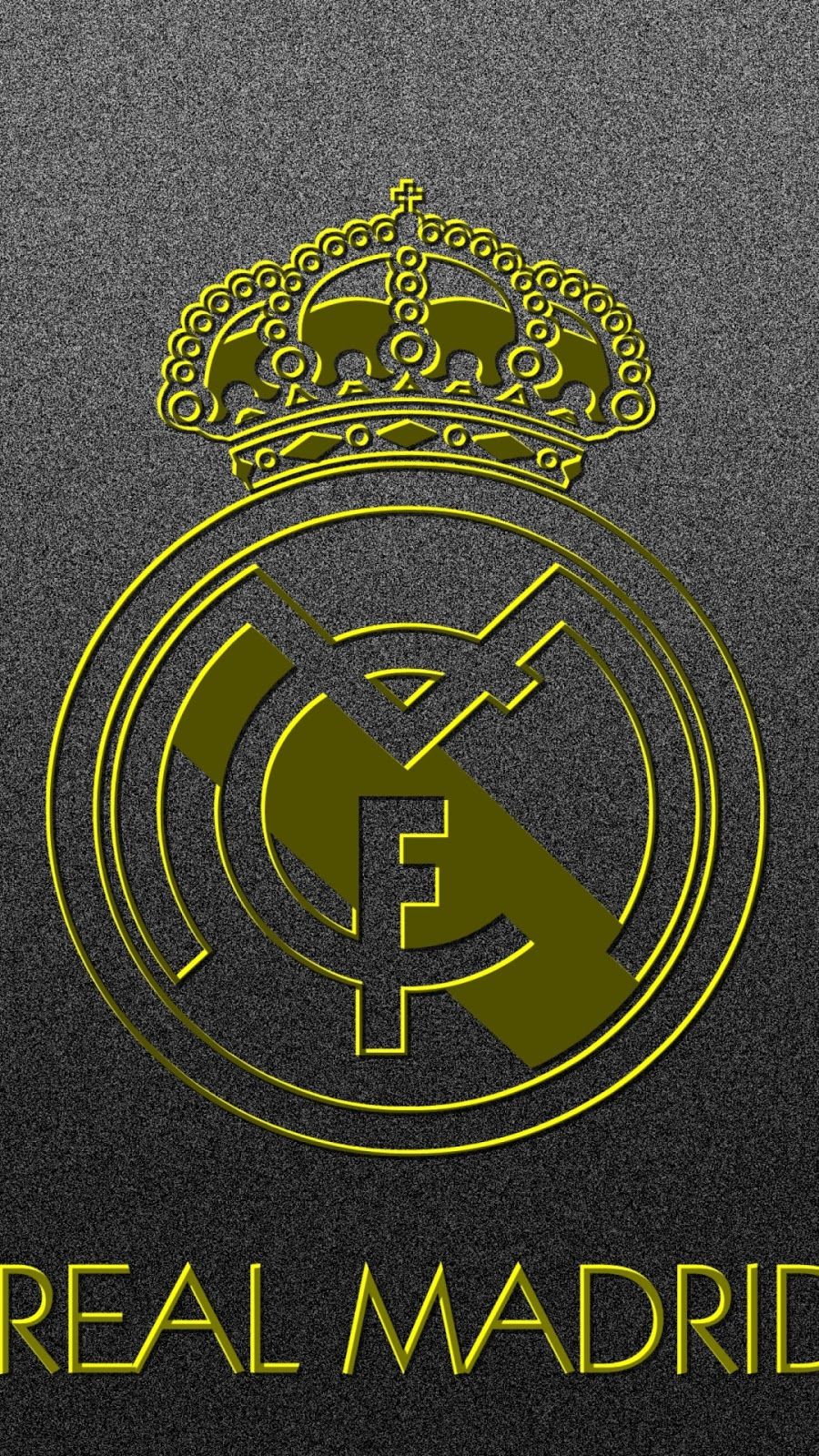 Logo Real Madrid dorato, 900x1600 Verticale, Mobile