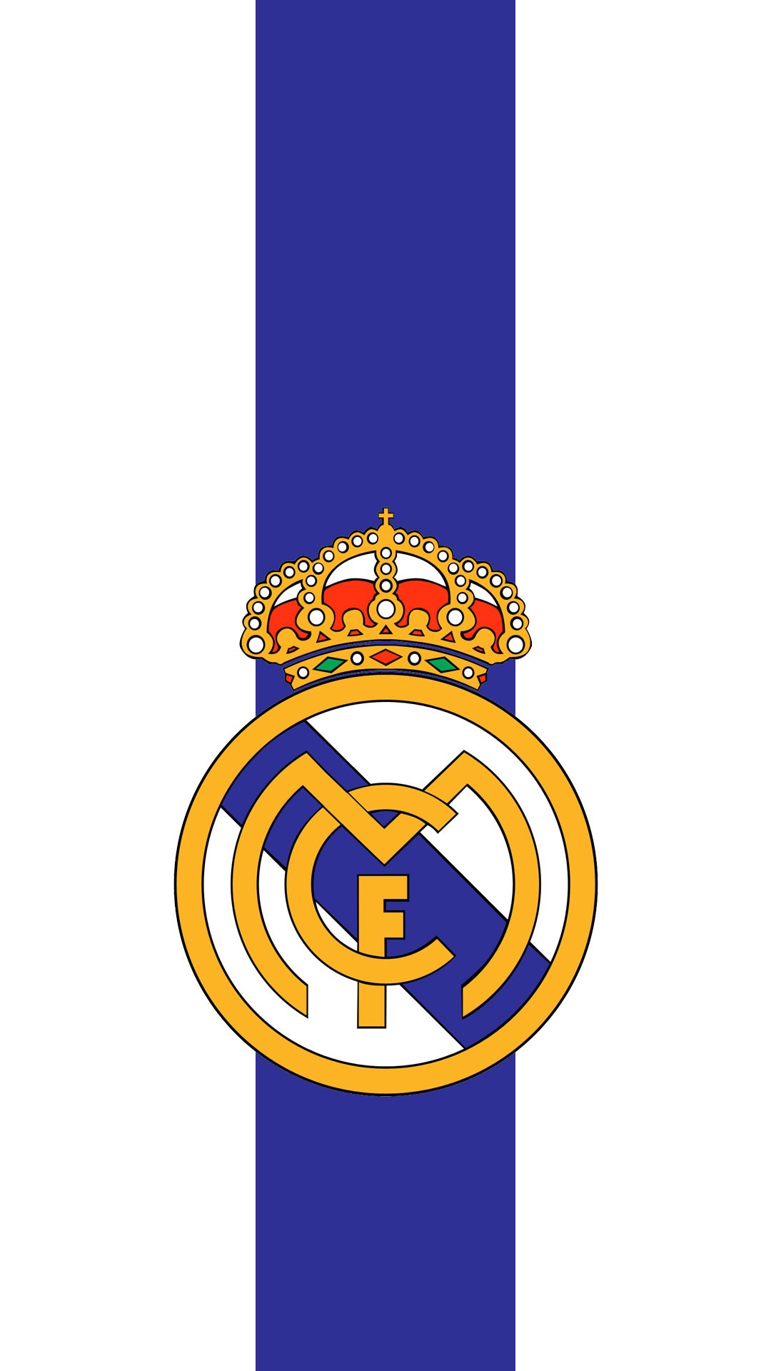 Logo Real Madrid stemma blu, 1080x1920 Verticale, Samsung Galaxy