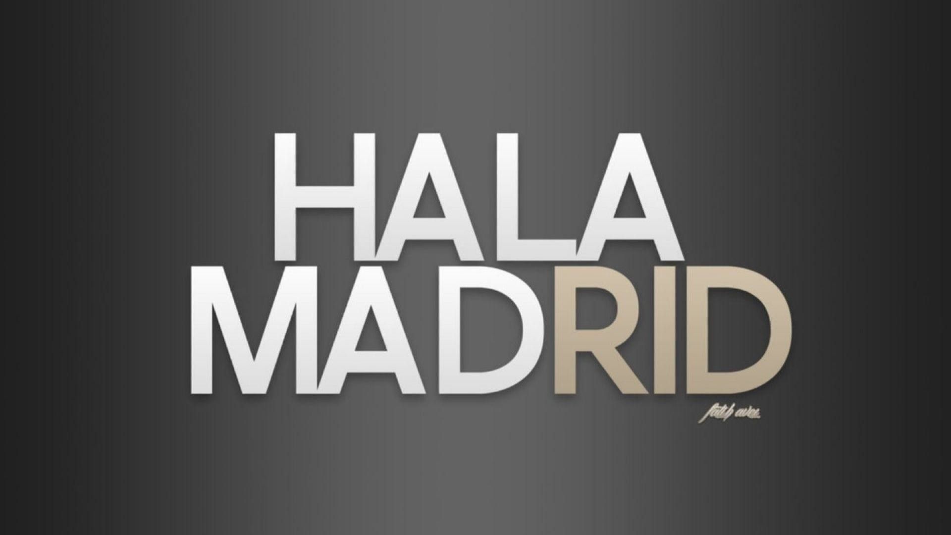 Testo Hala Madrid grigio, 1920x1080 Full HD, Desktop