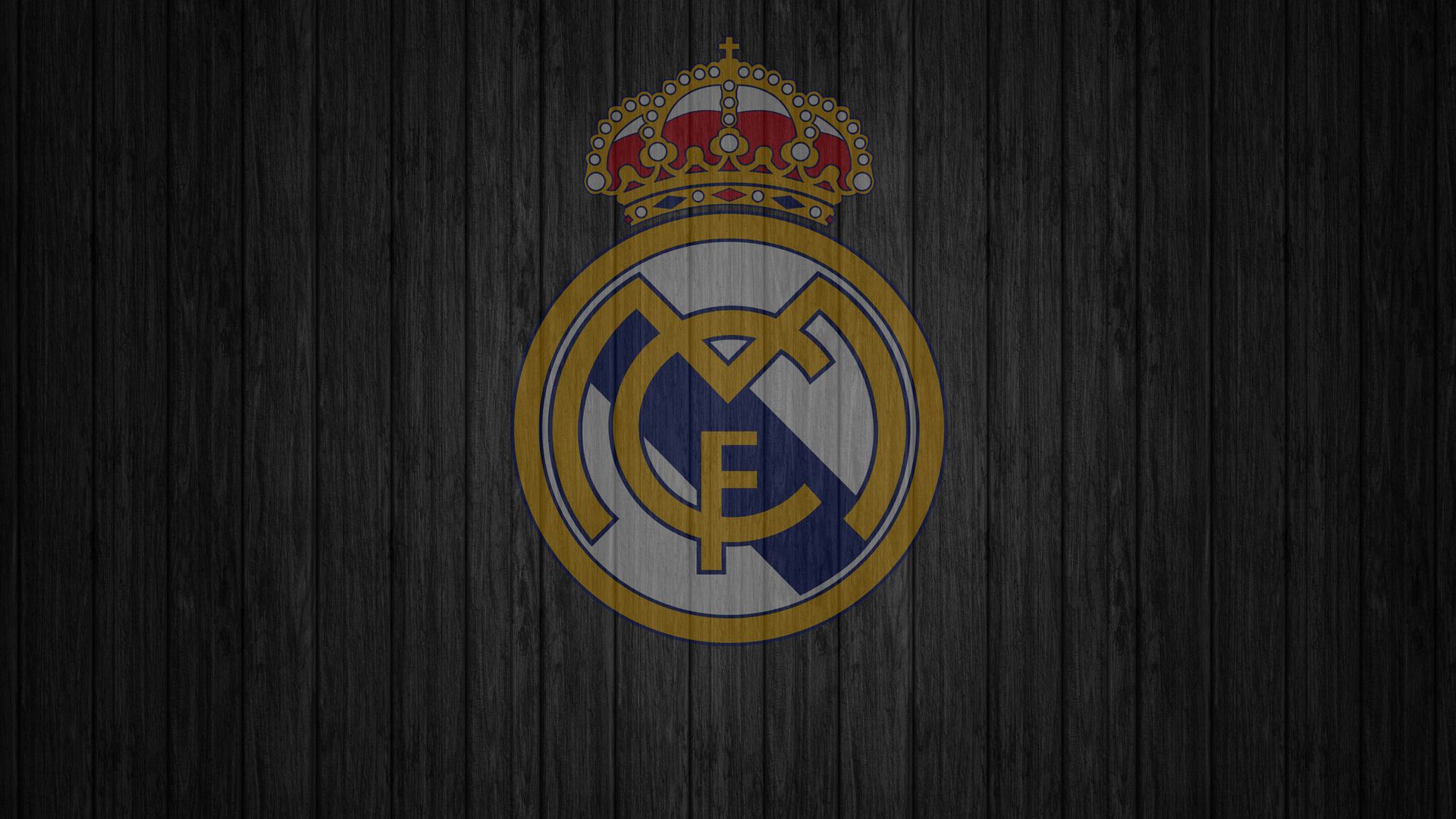 Logo Real Madrid su legno, 1920x1080 1080p, PC