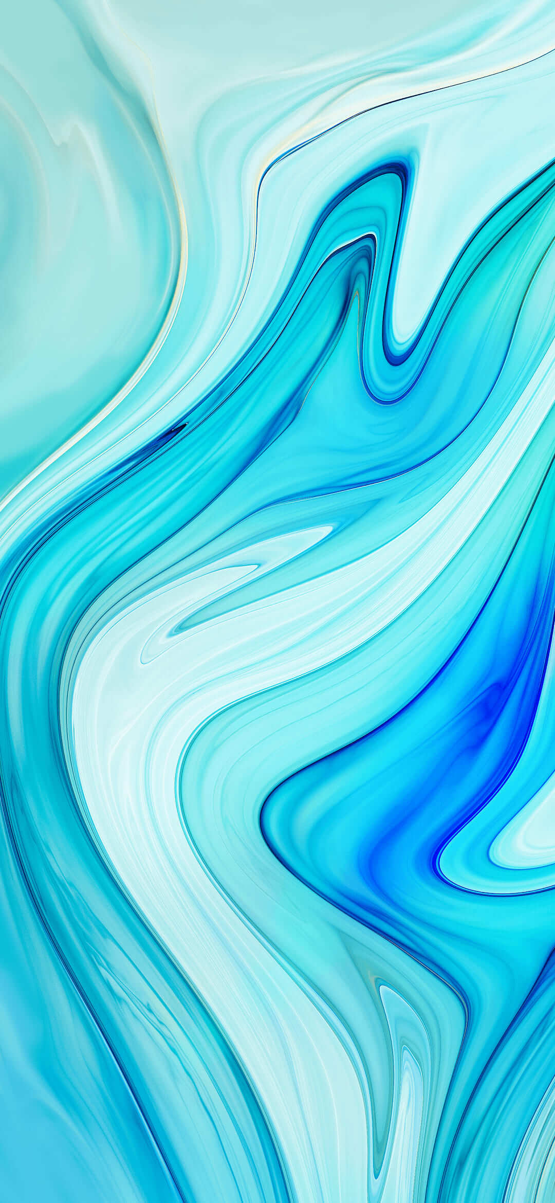 Sfondo astratto liquido azzurro, 1080x2340 Full HD Verticale, Smartphone