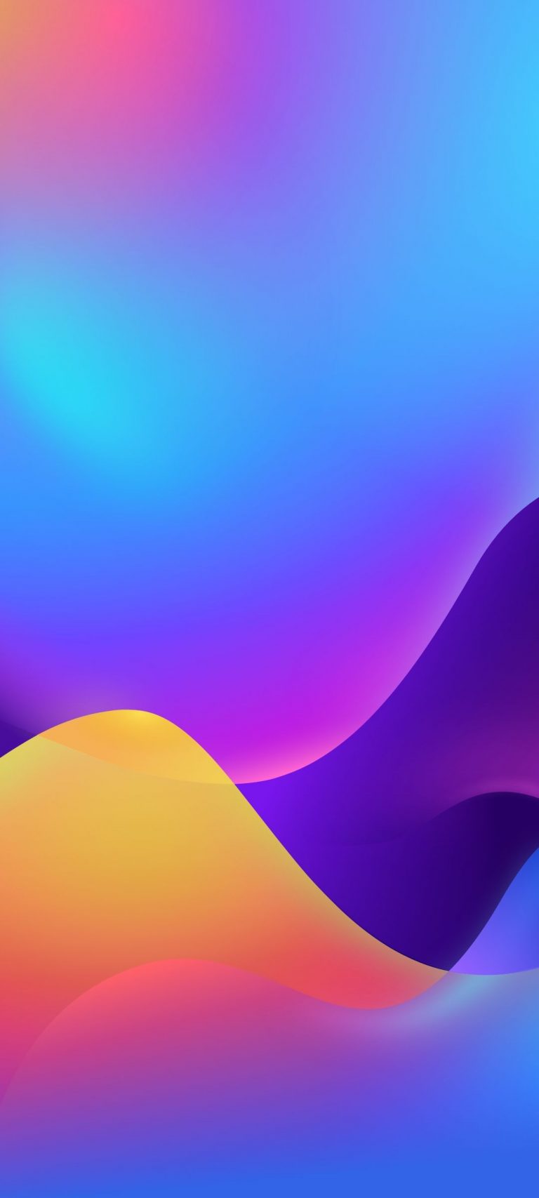 Onde astratte multicolore sfumate, 768x1707 Verticale, Telefono