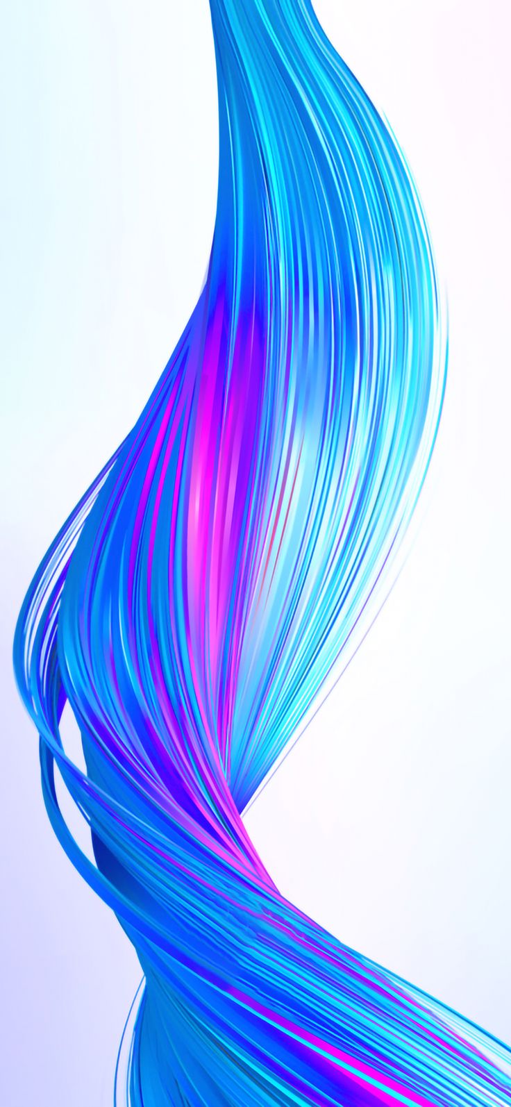 Onde astratte blu e rosa, 736x1594 Verticale, Telefono