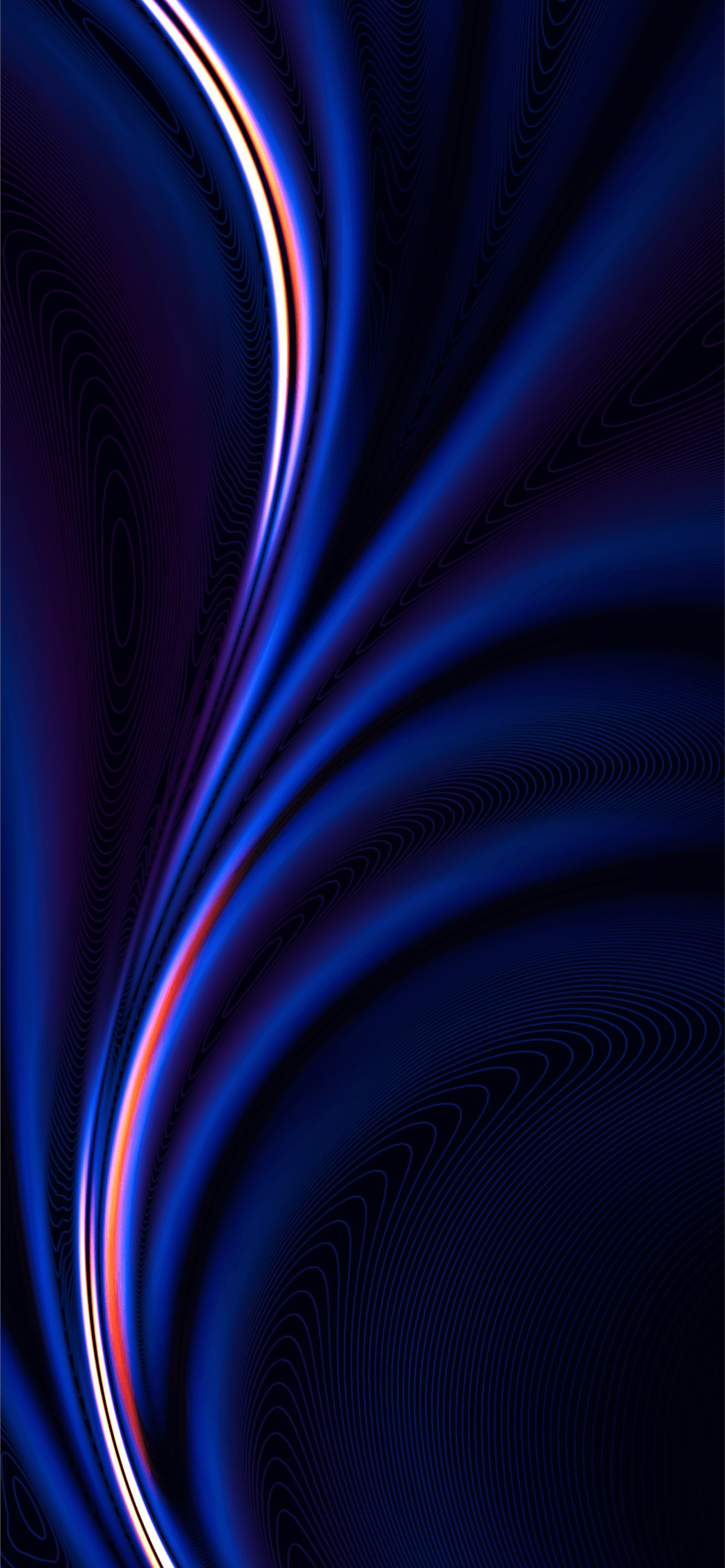 Onde astratte blu scuro, 1284x2778 Verticale, Mobile
