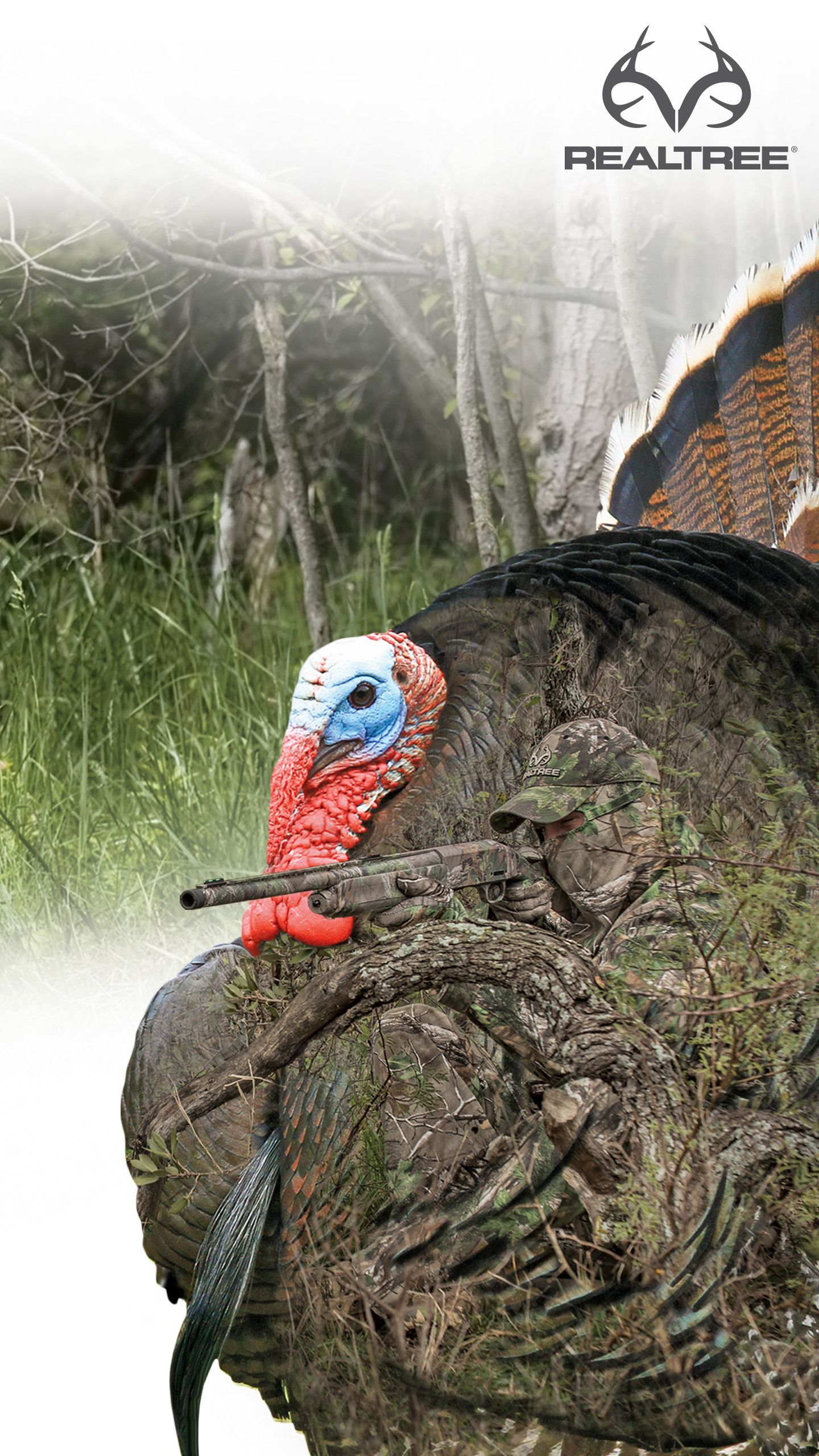 Tacchino selvatico logo Realtree, camo, 1440x2560 Full HD Verticale, iPhone