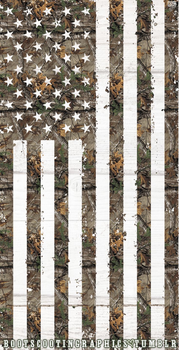 Bandiera USA camouflage Realtree, 736x1437 Verticale, Android