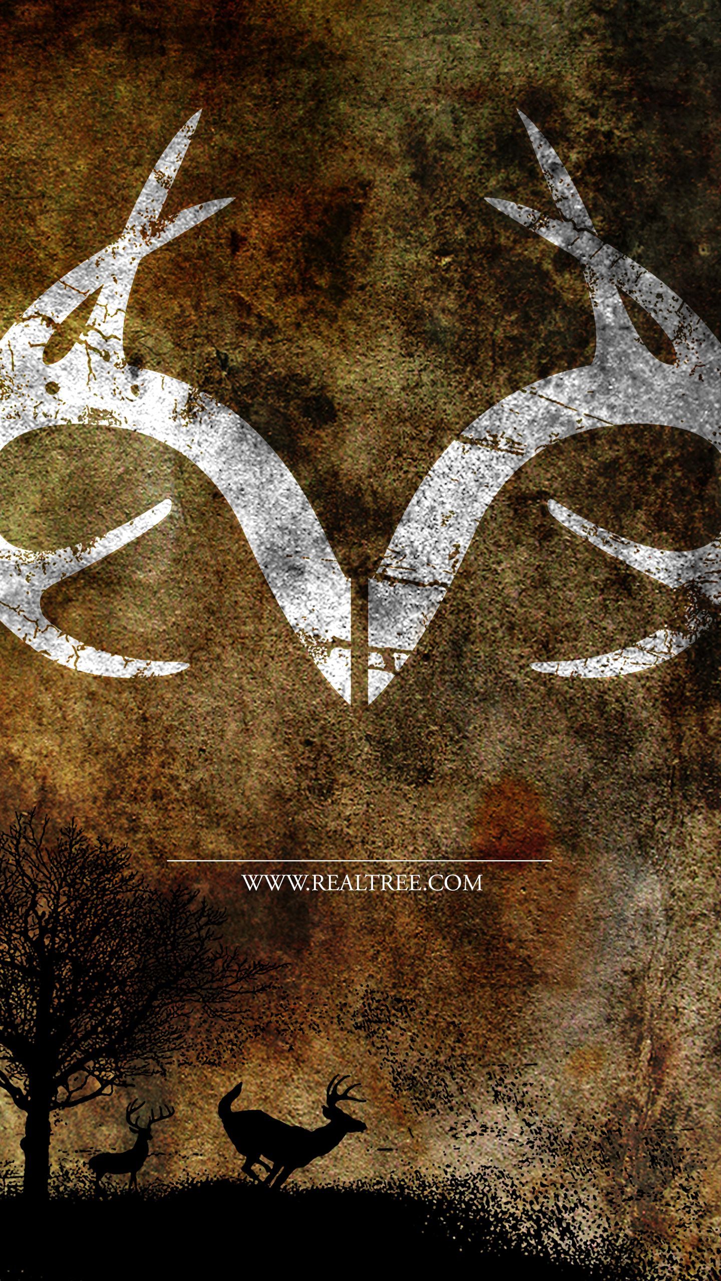 Logo Realtree corna cervo, camo, 1440x2560 Full HD Verticale, iPhone