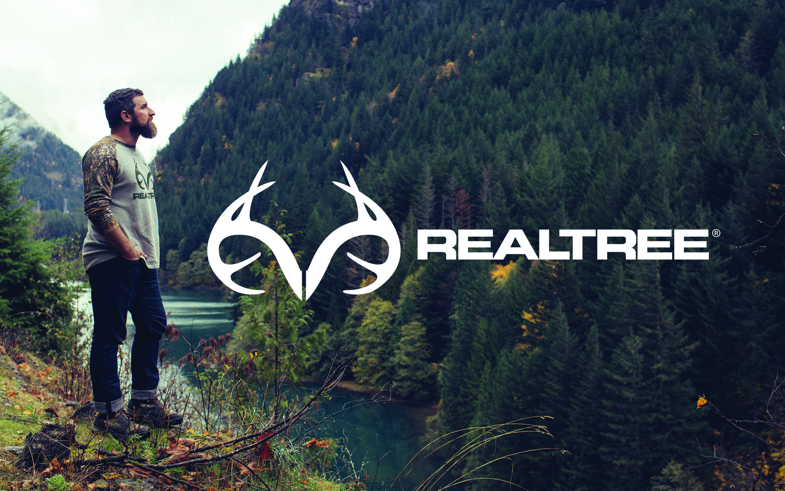 Logo Realtree uomo montagna, camo, 2560x1600 2K, Laptop