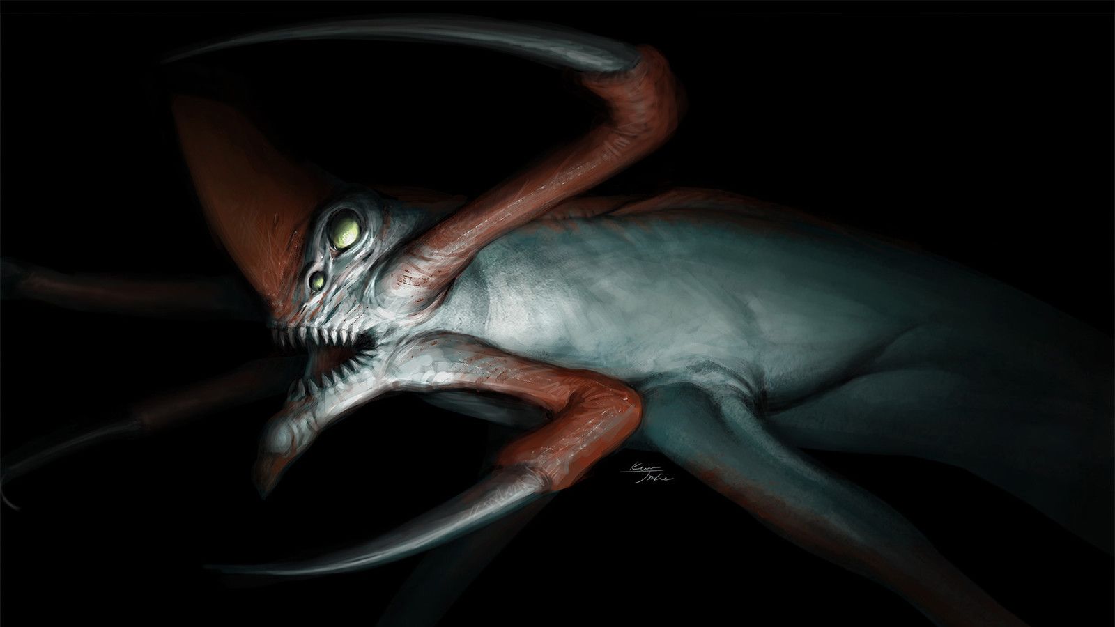 Reaper Leviathan Subnautica creatura, 1600x900 HD, Desktop
