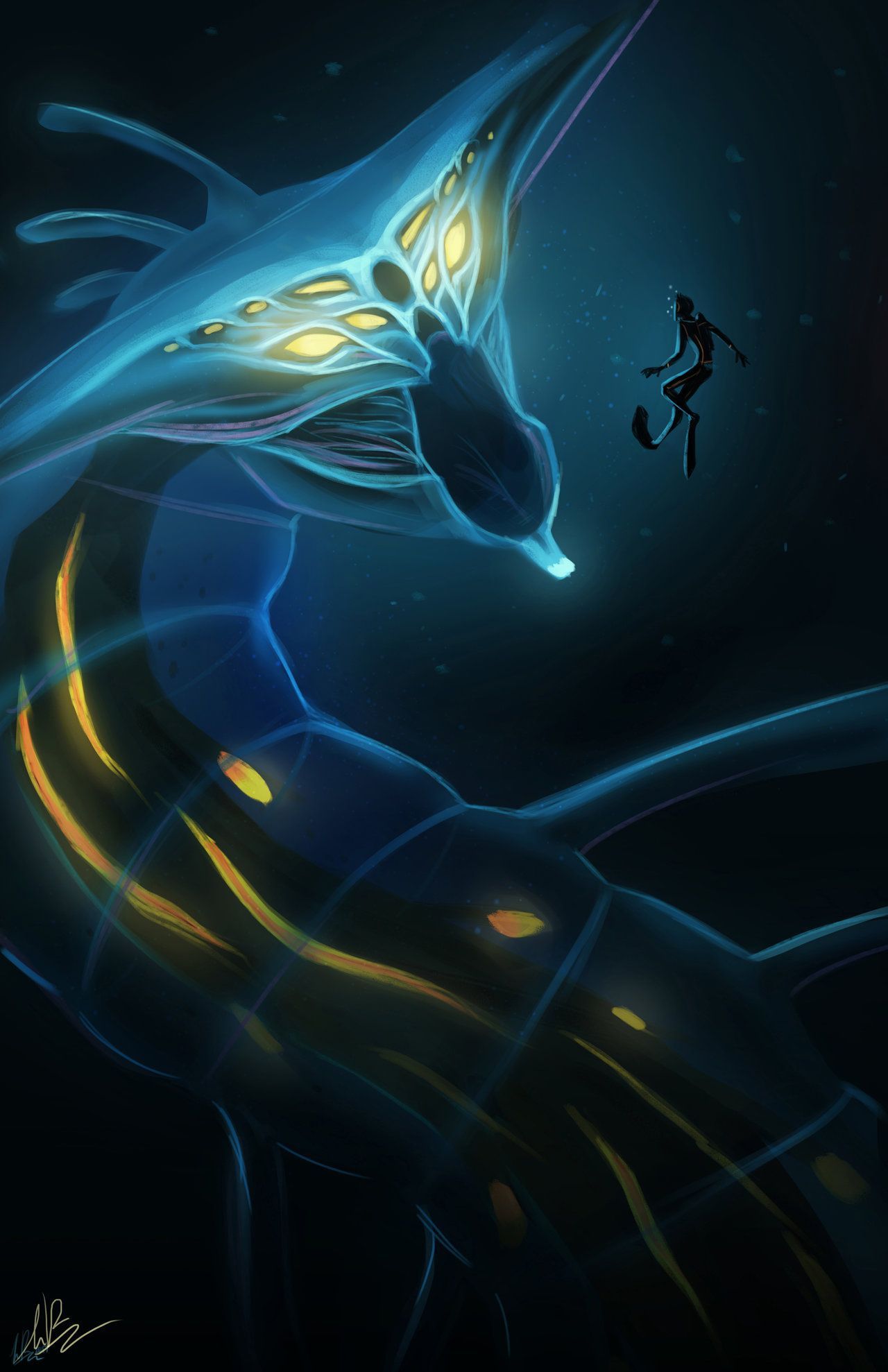 Ghost Leviathan Subnautica, 1280x1978 Full HD Verticale, iPhone