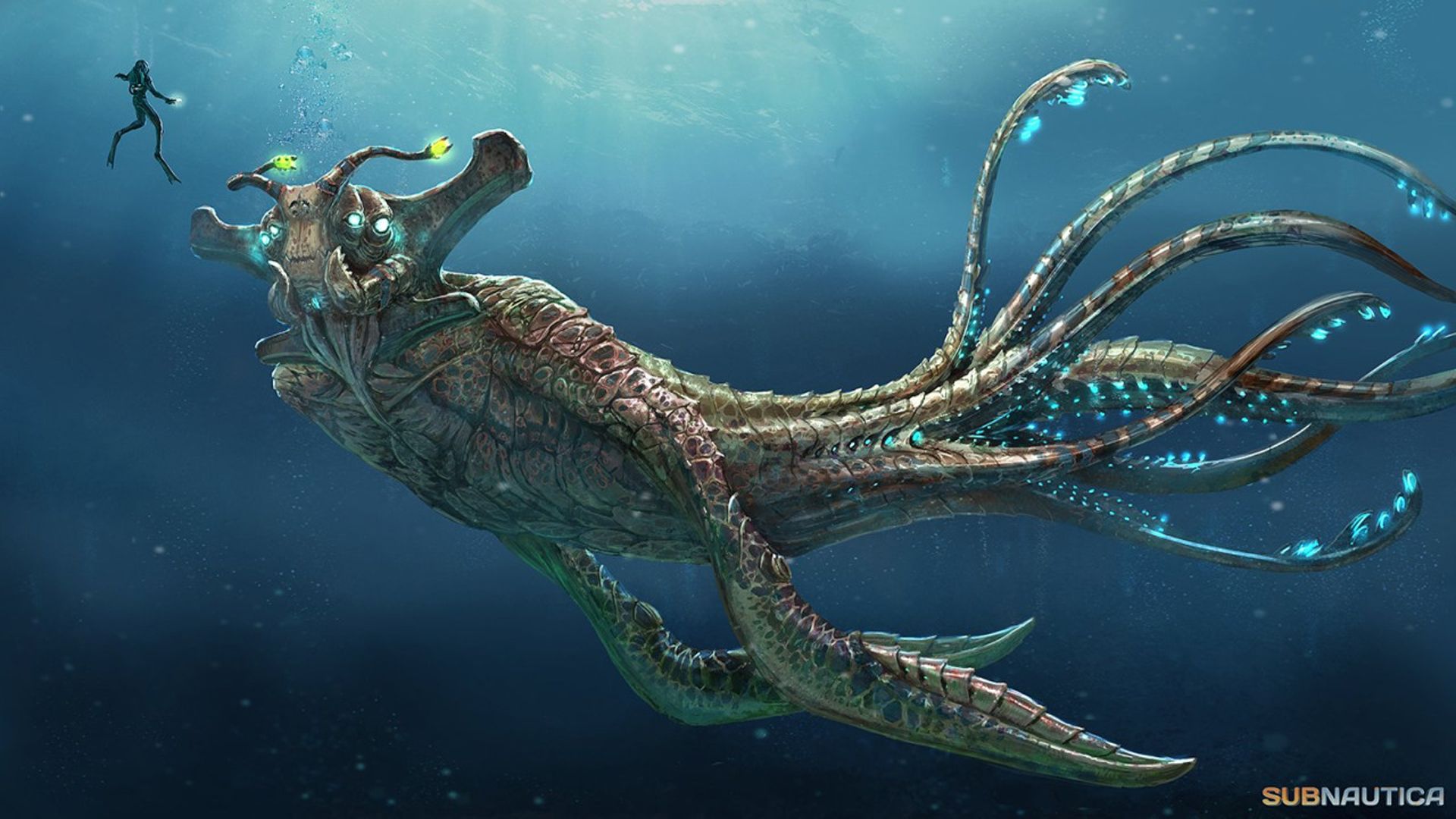 Sea Emperor Subnautica creatura marina, 1920x1080 Full HD, PC Desktop
