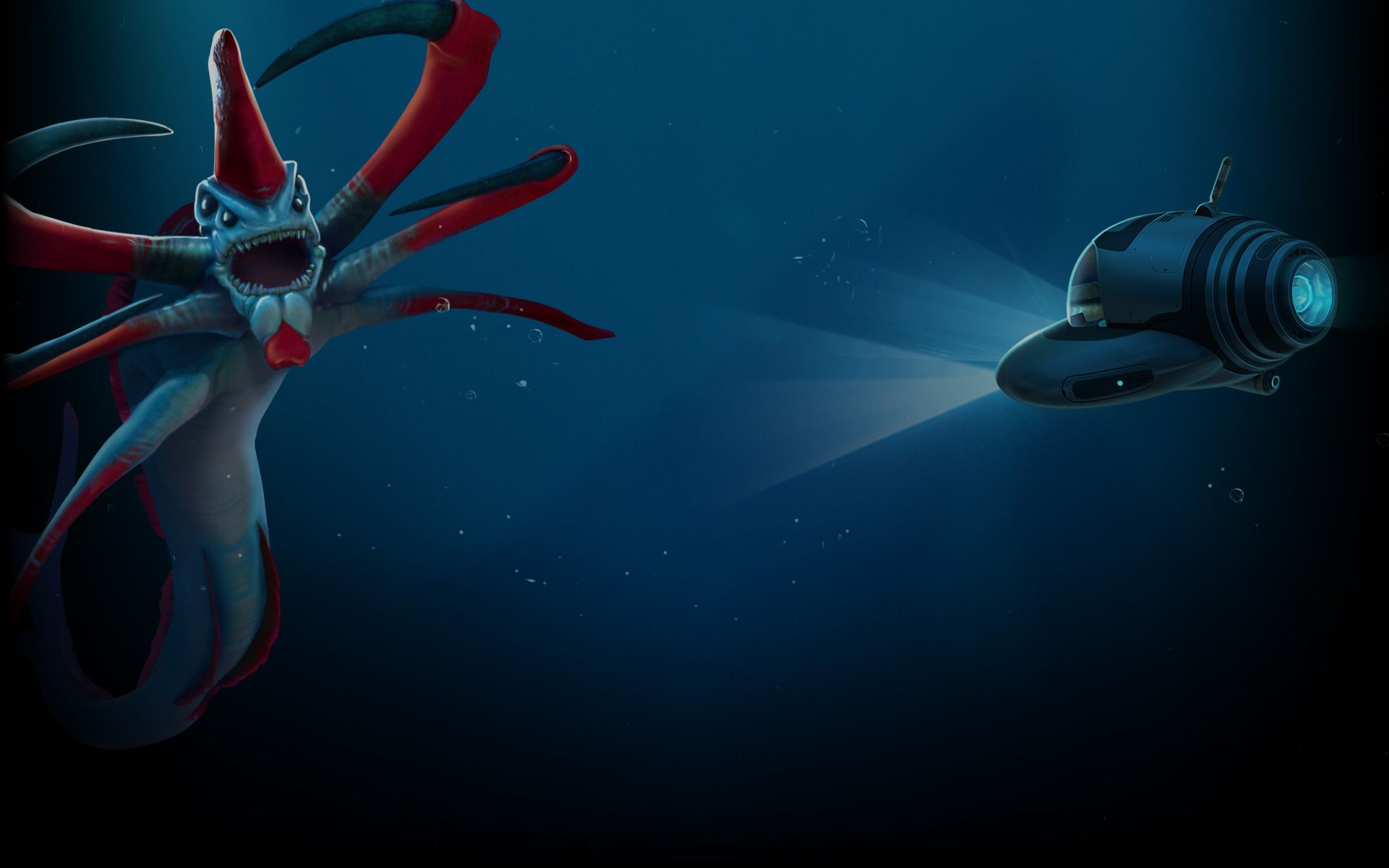 Reaper Leviathan Subnautica sottomarino, sopravvivenza sottomarina, 1920x1200 WUXGA, Laptop