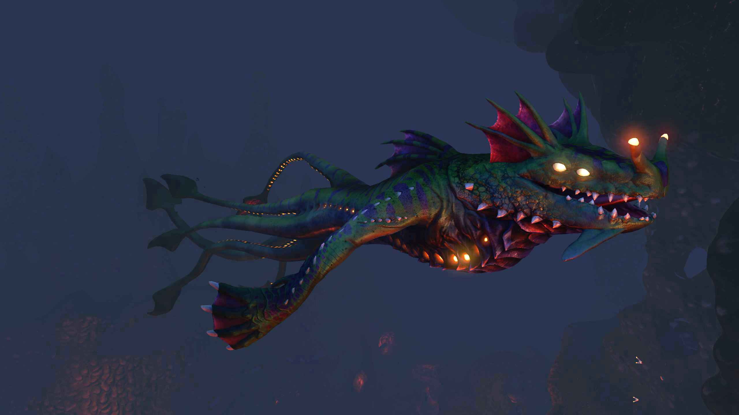 Reaper Leviathan bioluminescente Subnautica, 1920x1080 Full HD, PC
