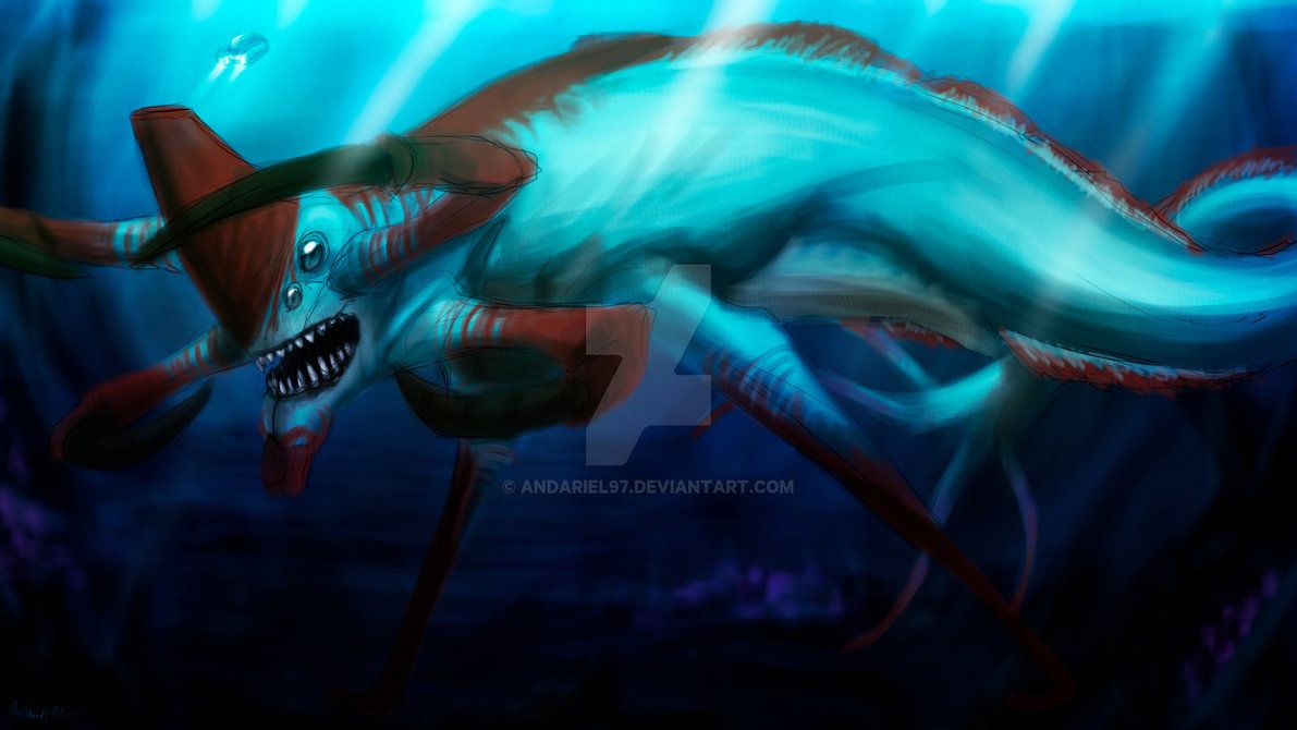 Reaper Leviathan Subnautica creatura marina, 894x894 HD, Laptop