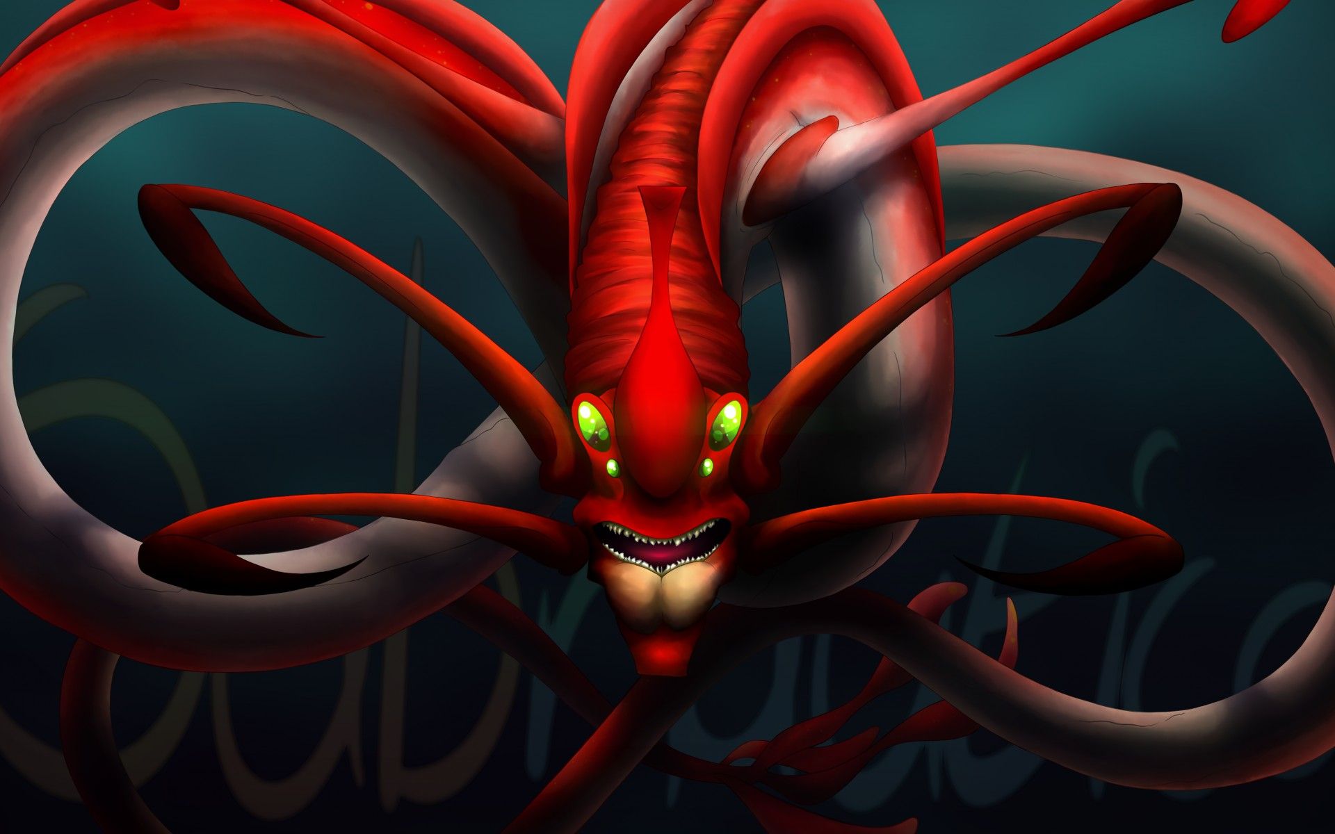 Reaper Leviathan Subnautica rosso, sopravvivenza sottomarina, 1920x1200 Full HD+, PC