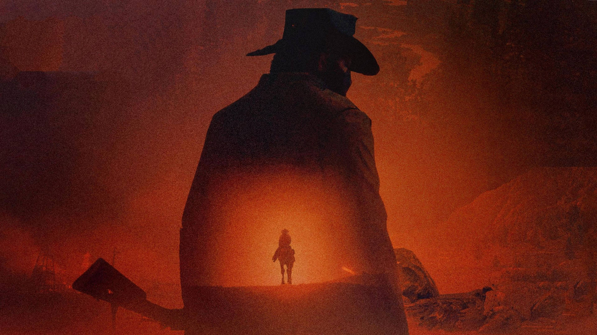 Silhouette cowboy Red Dead Redemption, 1920x1080 1080p, Desktop