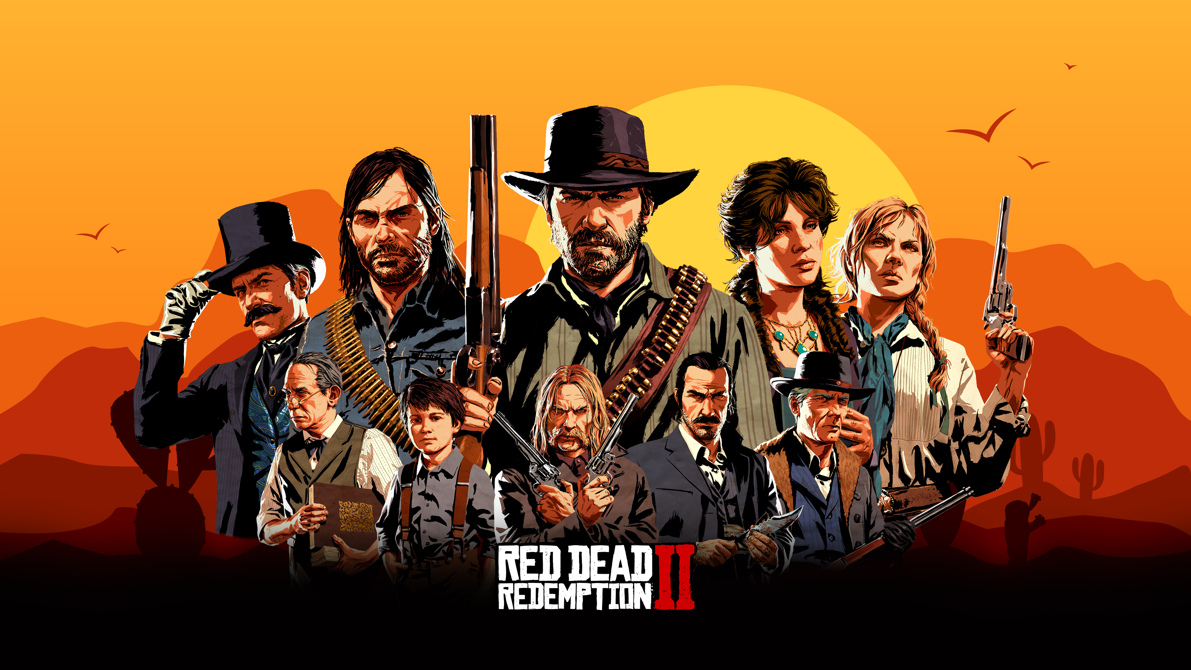 Red Dead Redemption 2 personaggi, 3840x2160 4K, Desktop 4K
