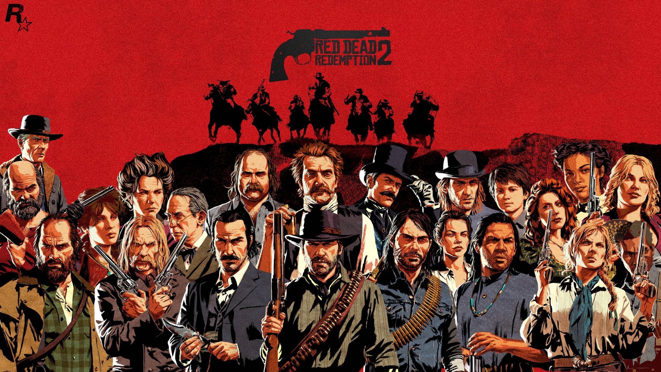 Red Dead Redemption 2 personaggi, 2304x1296 alta risoluzione, Desktop