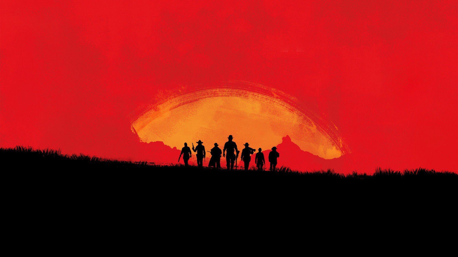 Red Dead Redemption 2 sagome tramonto, 1920x1080 1080p, PC Desktop