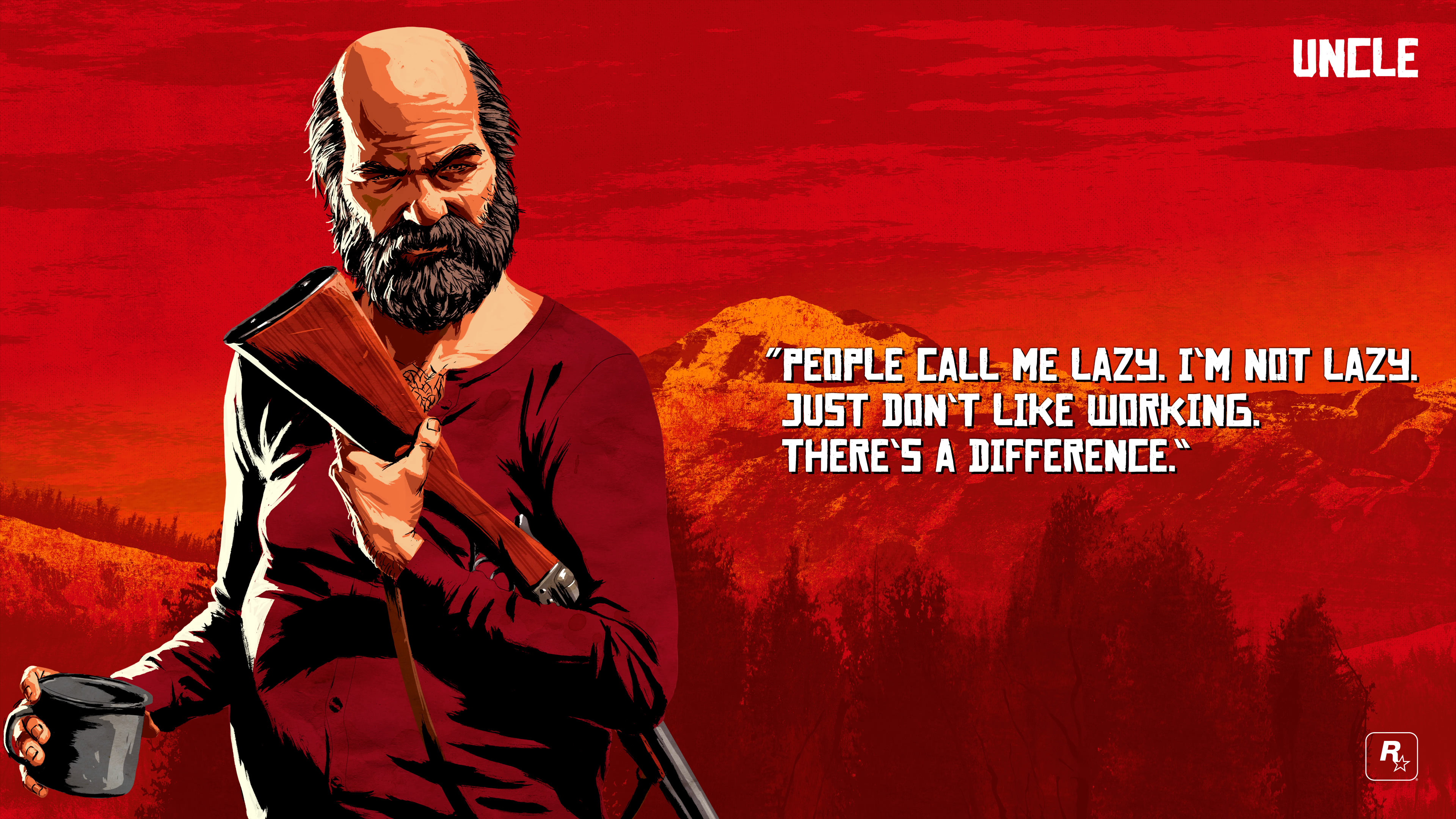 Uncle Red Dead Redemption 2, 3840x2160 UHD, PC 4K